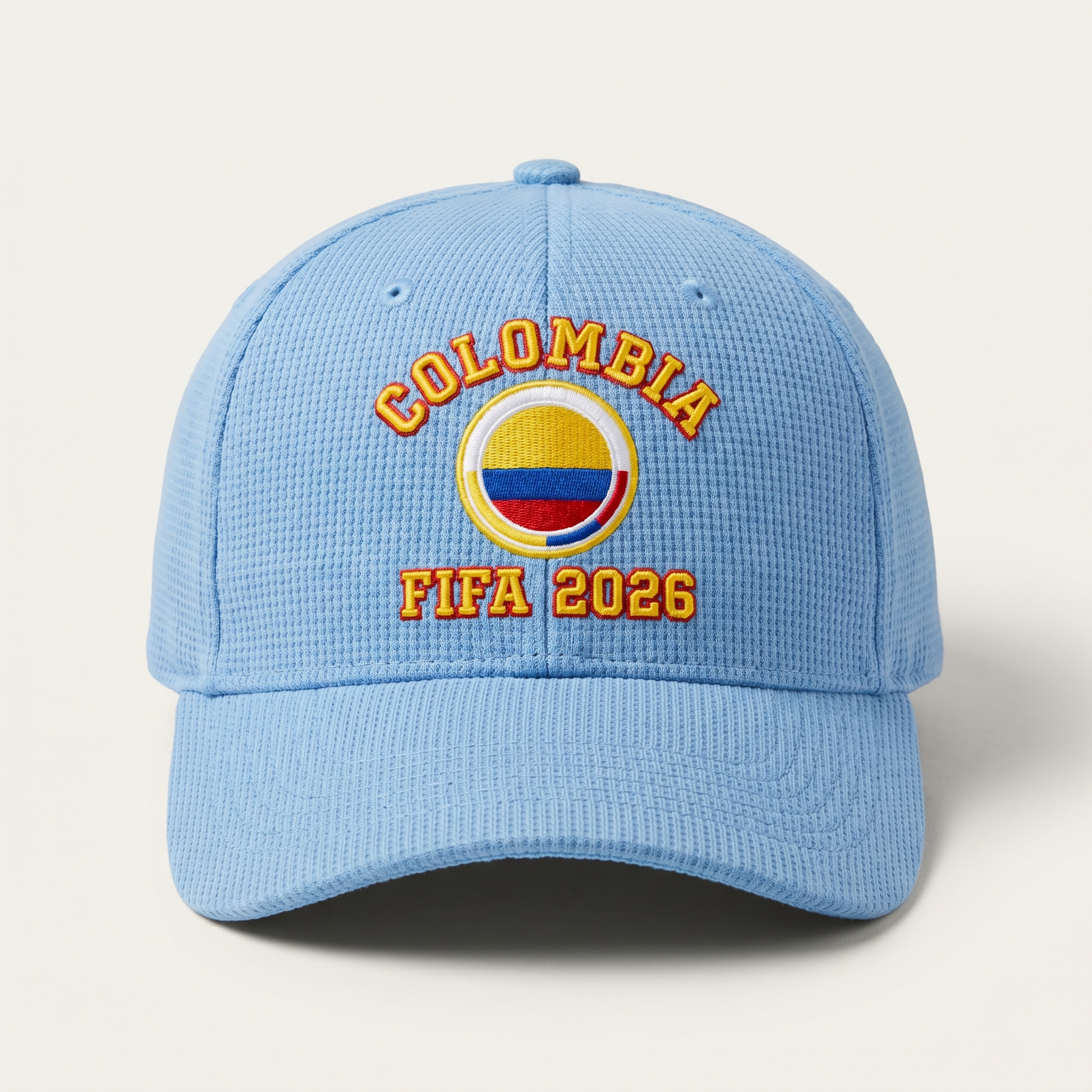 FIFA 2026 Colombia Waffle Knit Cap in Light Blue