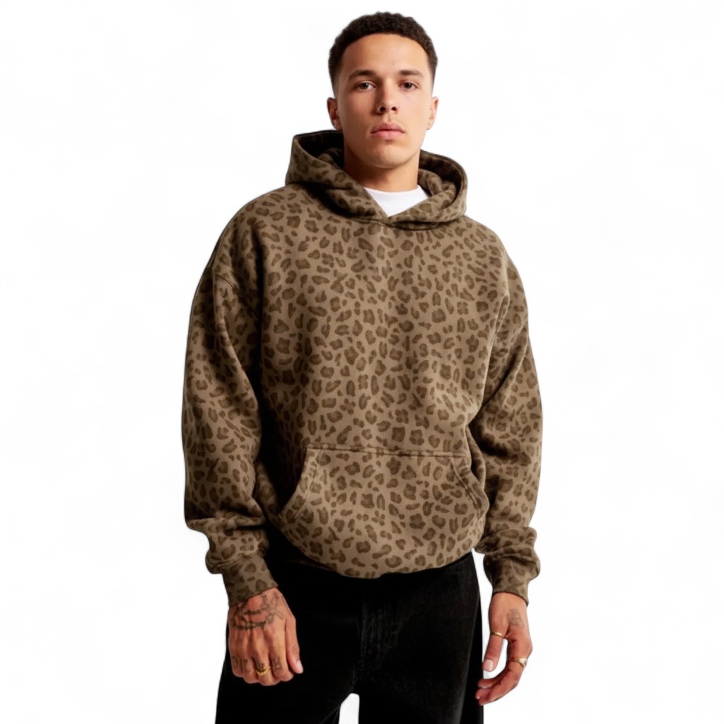 Unisex Leopard Print Hoodie