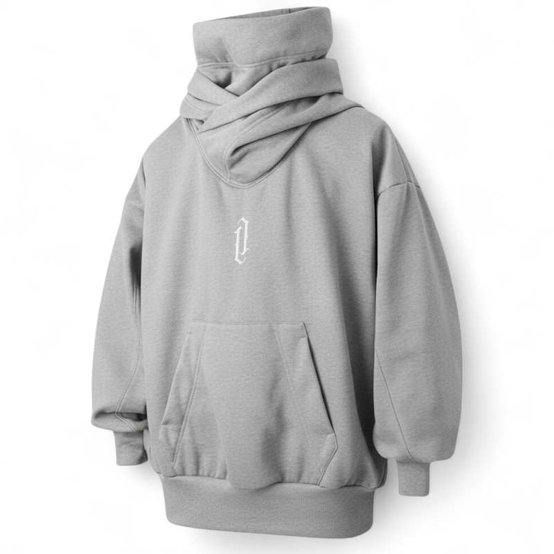 Ninja Double Neckline Cotton Hoodie