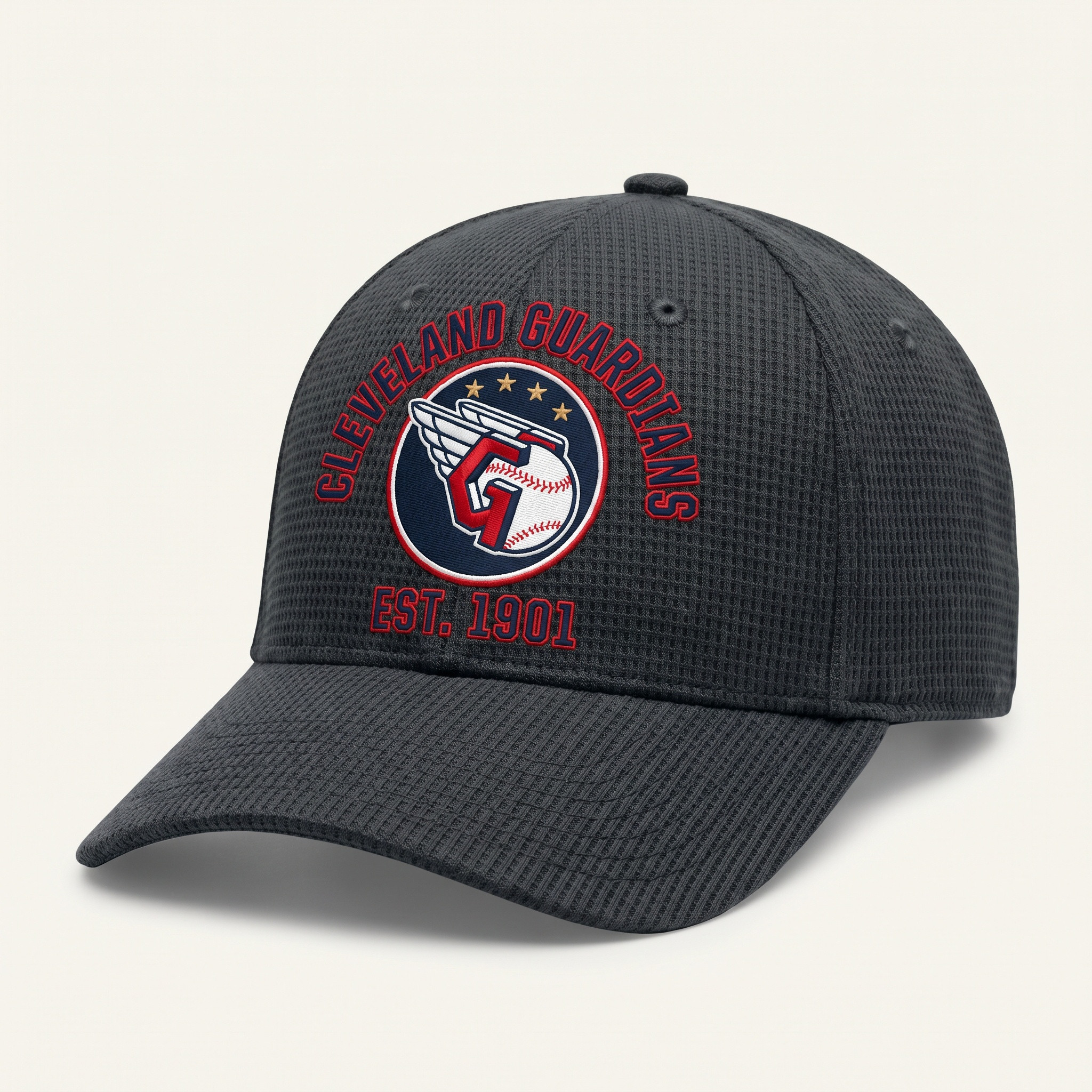 Cleveland Guardians Waffle Knit Cap in Dark Gray
