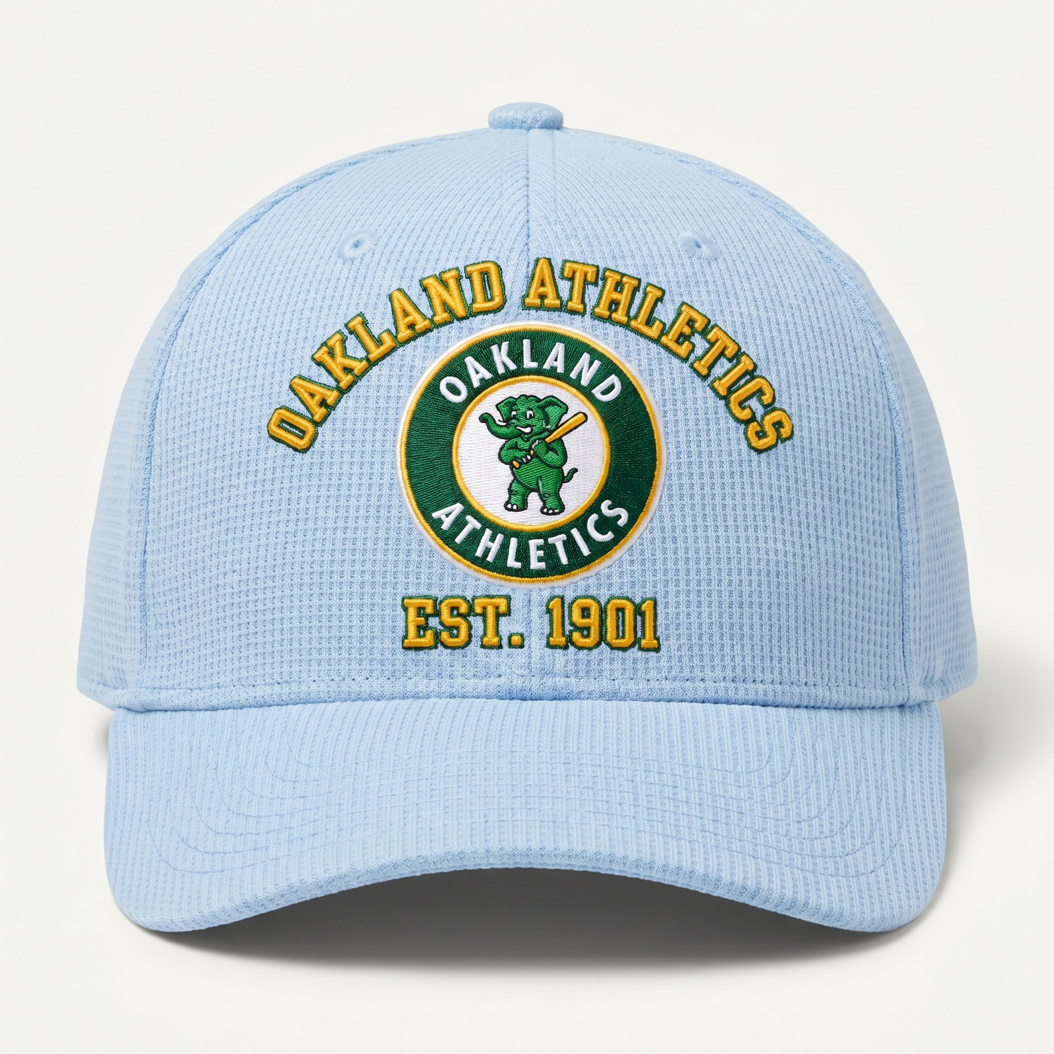 Oakland Athletics Waffle Knit Cap in Light Blue