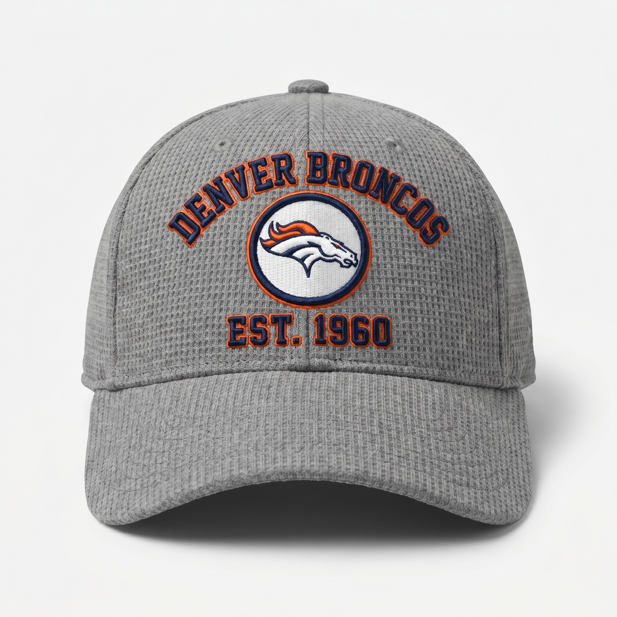 Denver Broncos Waffle Knit Cap in Gray