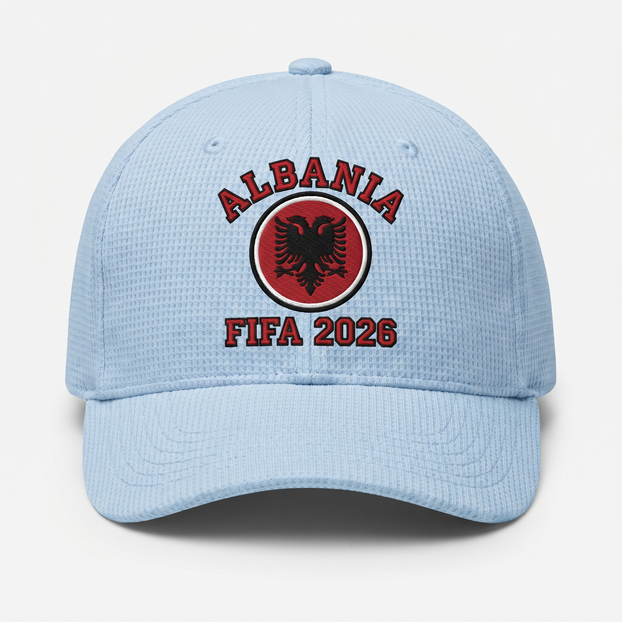 FIFA 2026 Albania Waffle Knit Cap in Light Blue
