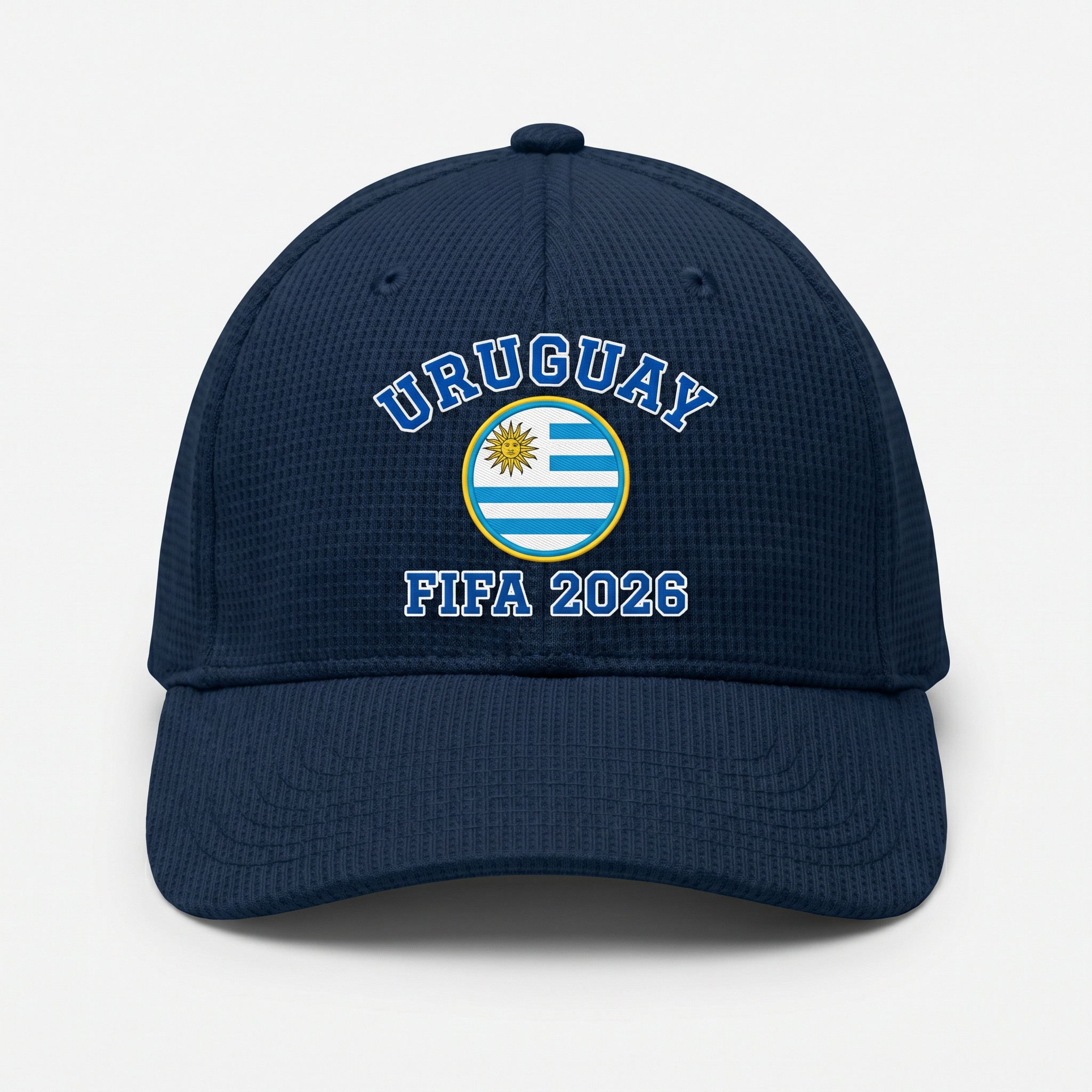 FIFA 2026 Uruguay waffle knit football fan cap blue