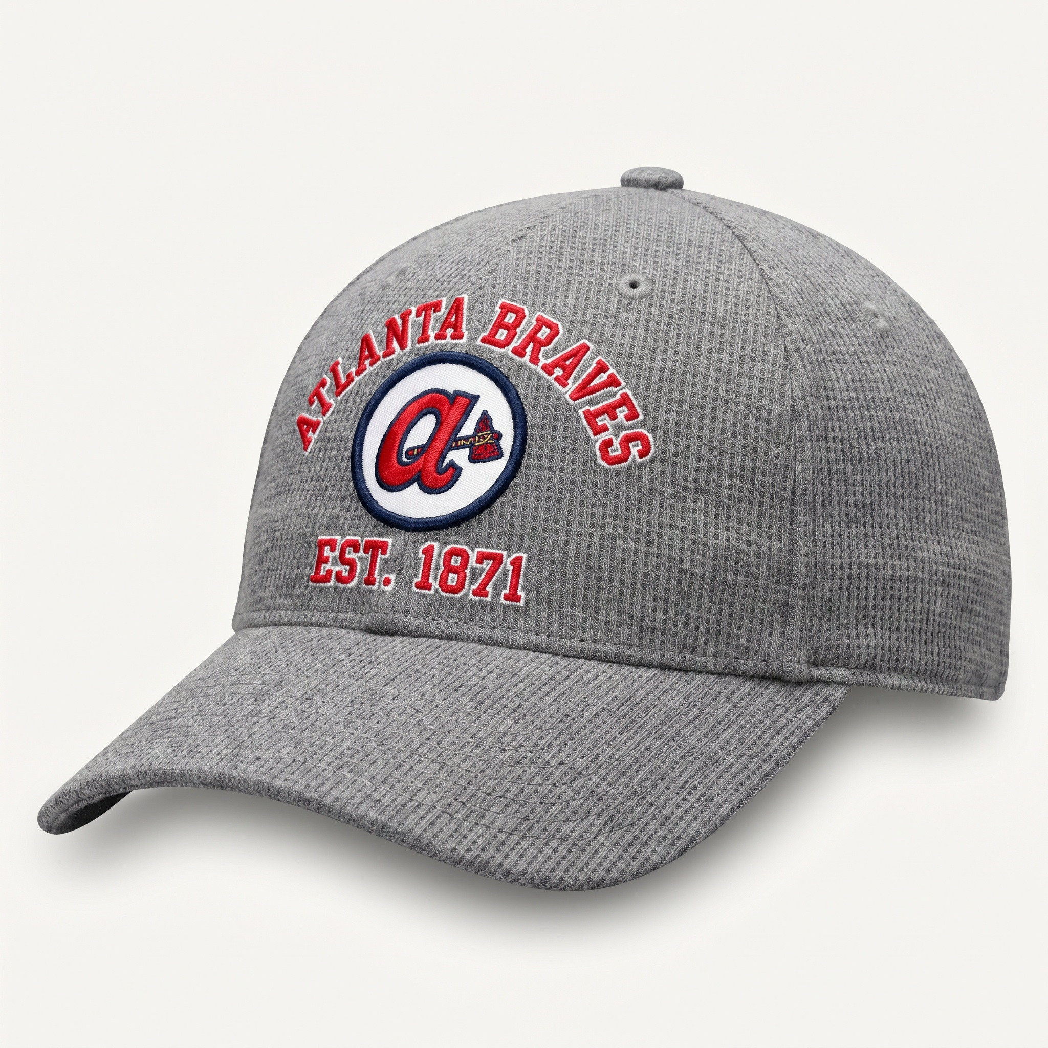 Atlanta Braves Waffle Knit Cap in Gray