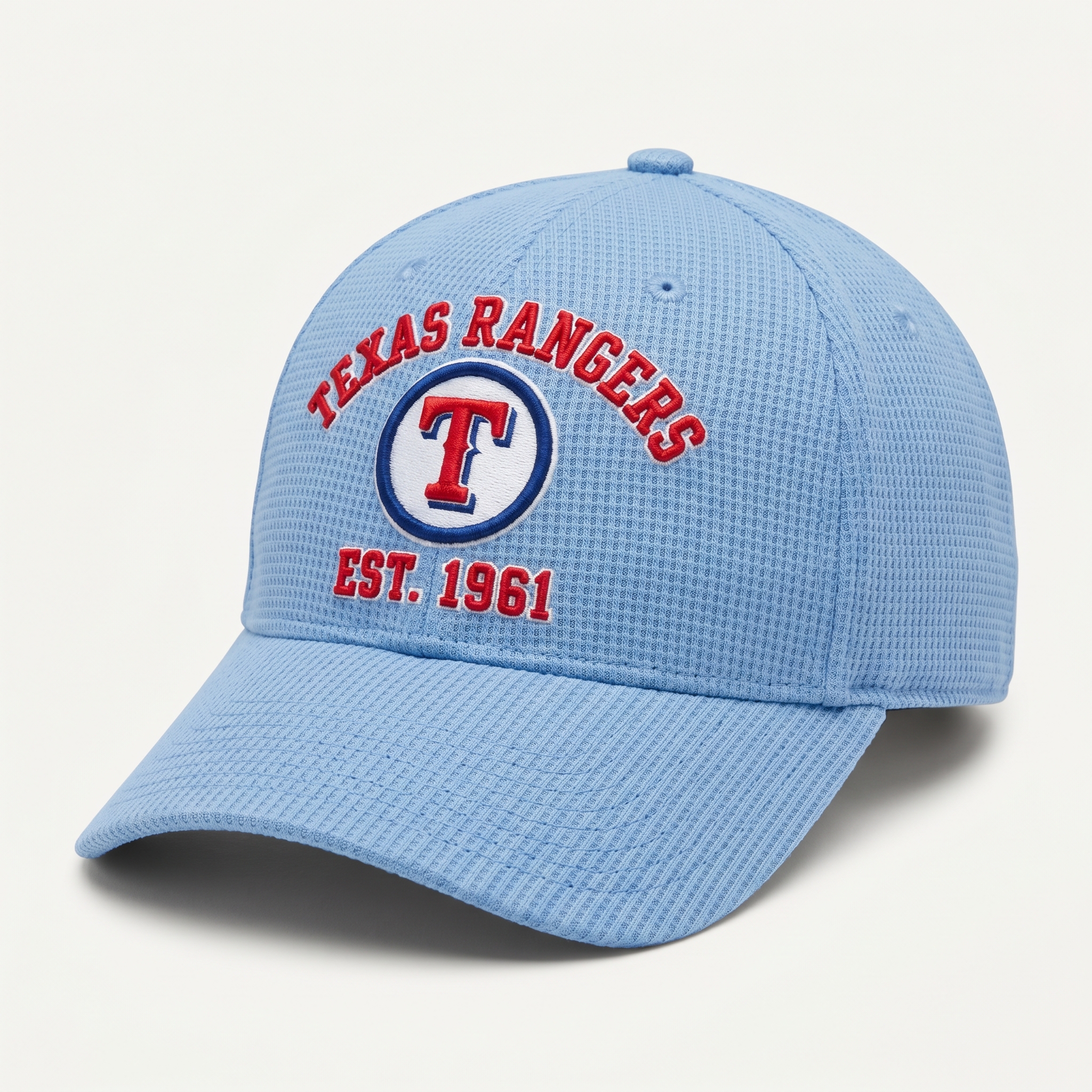 Texas Rangers Waffle Knit Cap in Light Blue