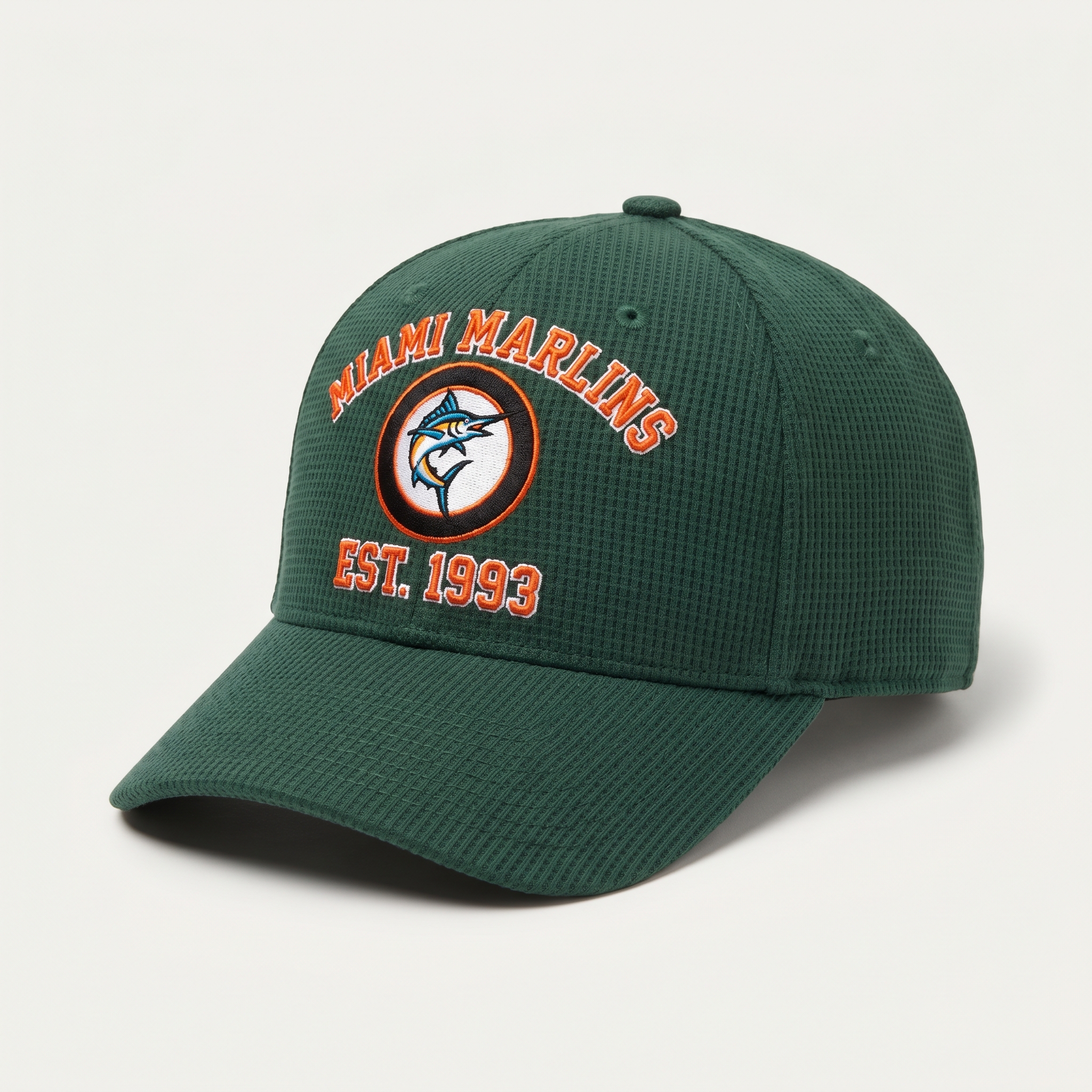 Miami Marlins Waffle Knit Cap in Green
