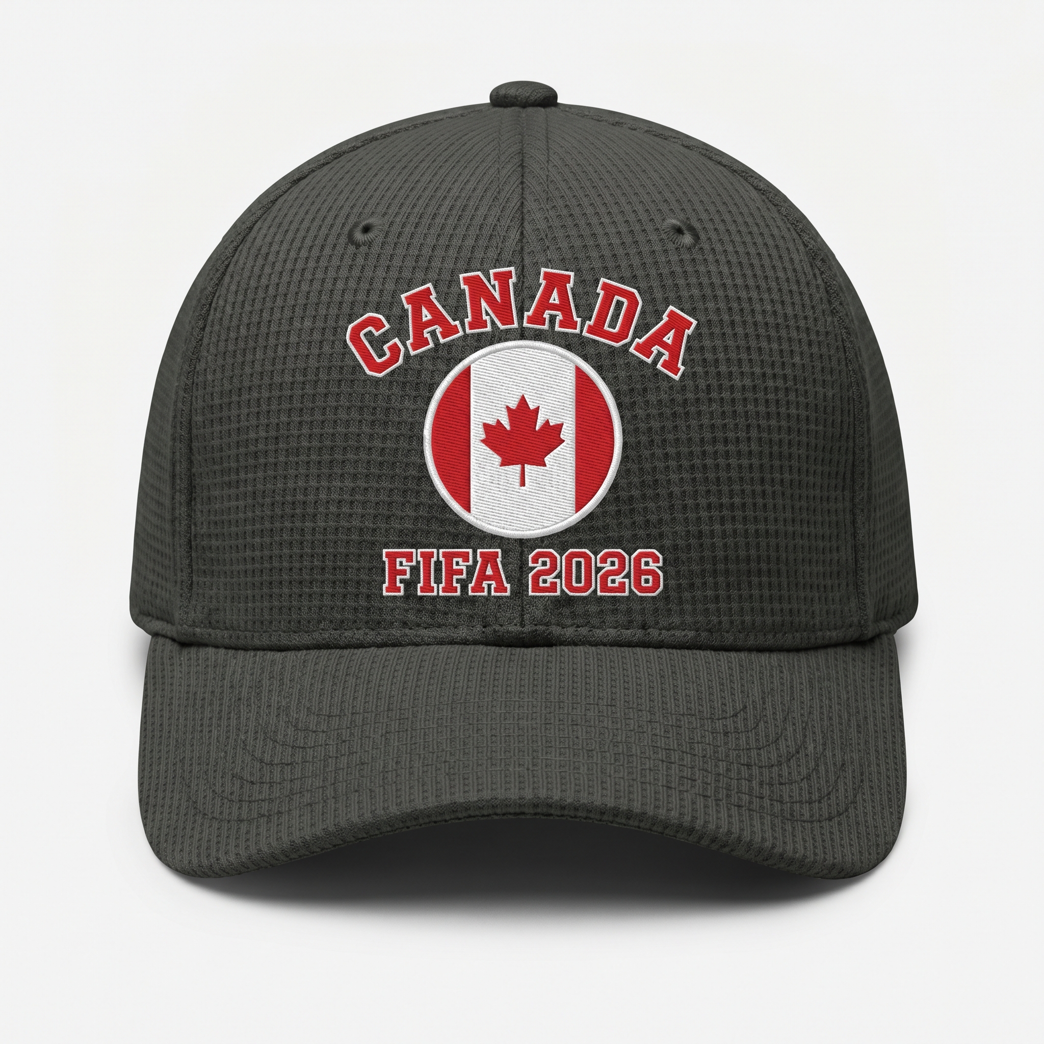 FIFA 2026 Canada Waffle Knit Cap in Dark Gray