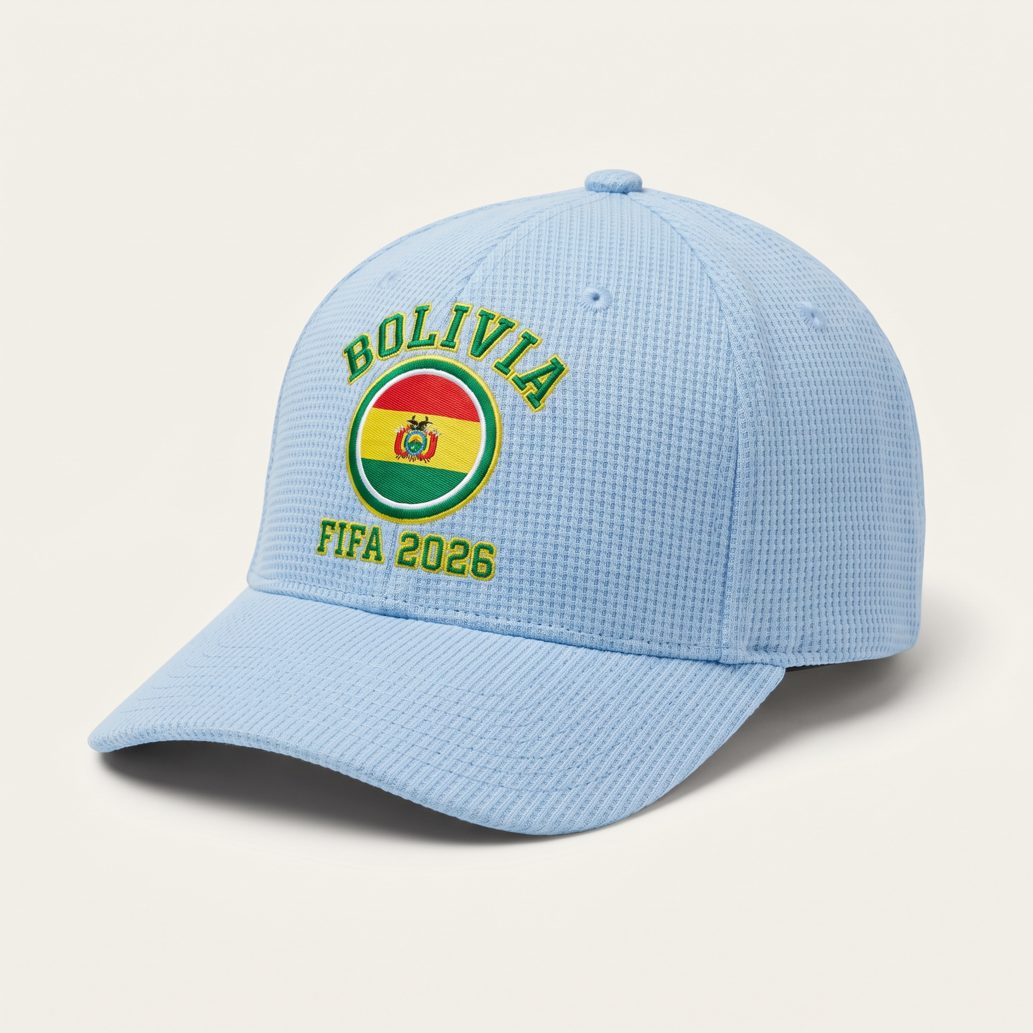 FIFA 2026 Bolivia Waffle Knit Cap in Light Blue