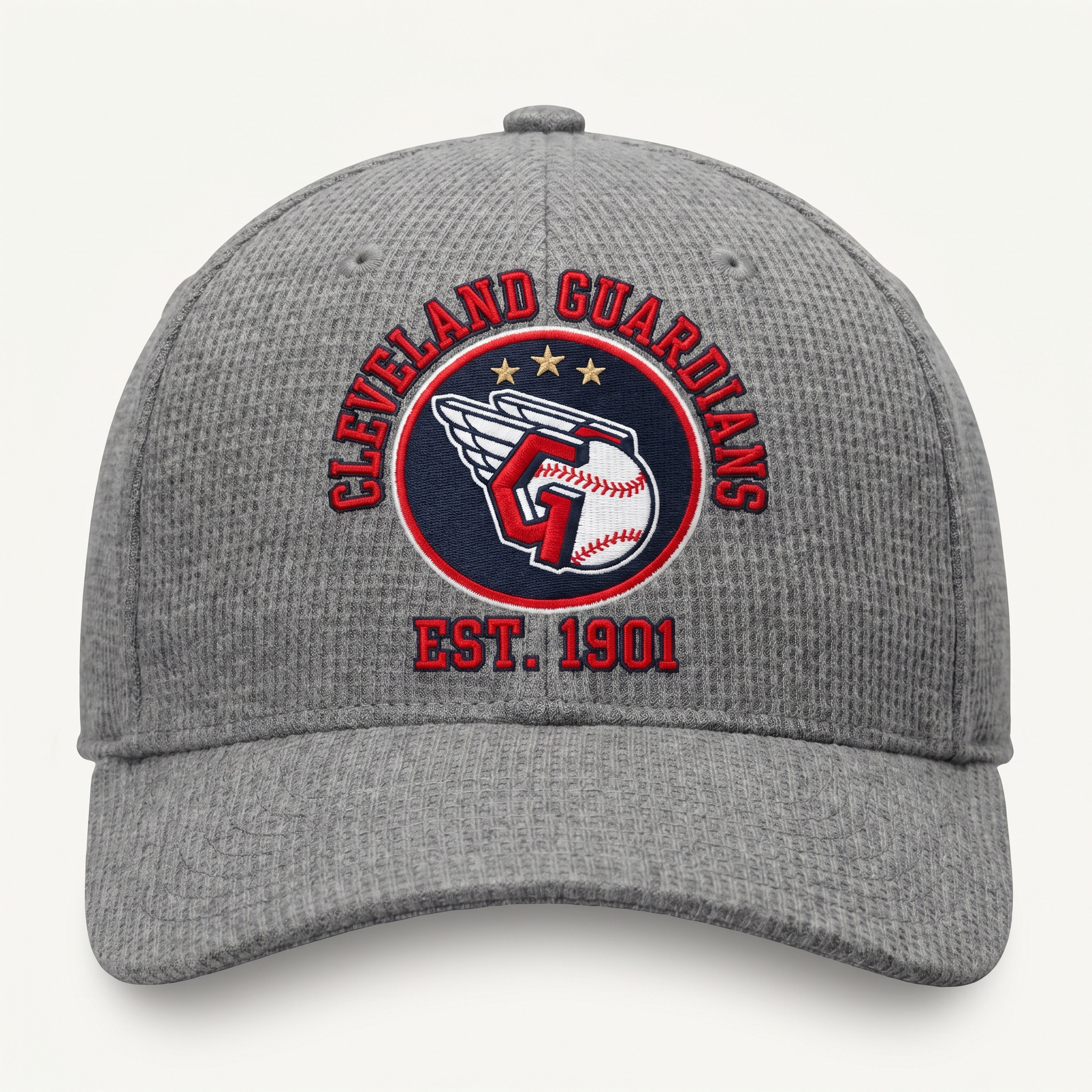Cleveland Guardians Waffle Knit Cap in Gray