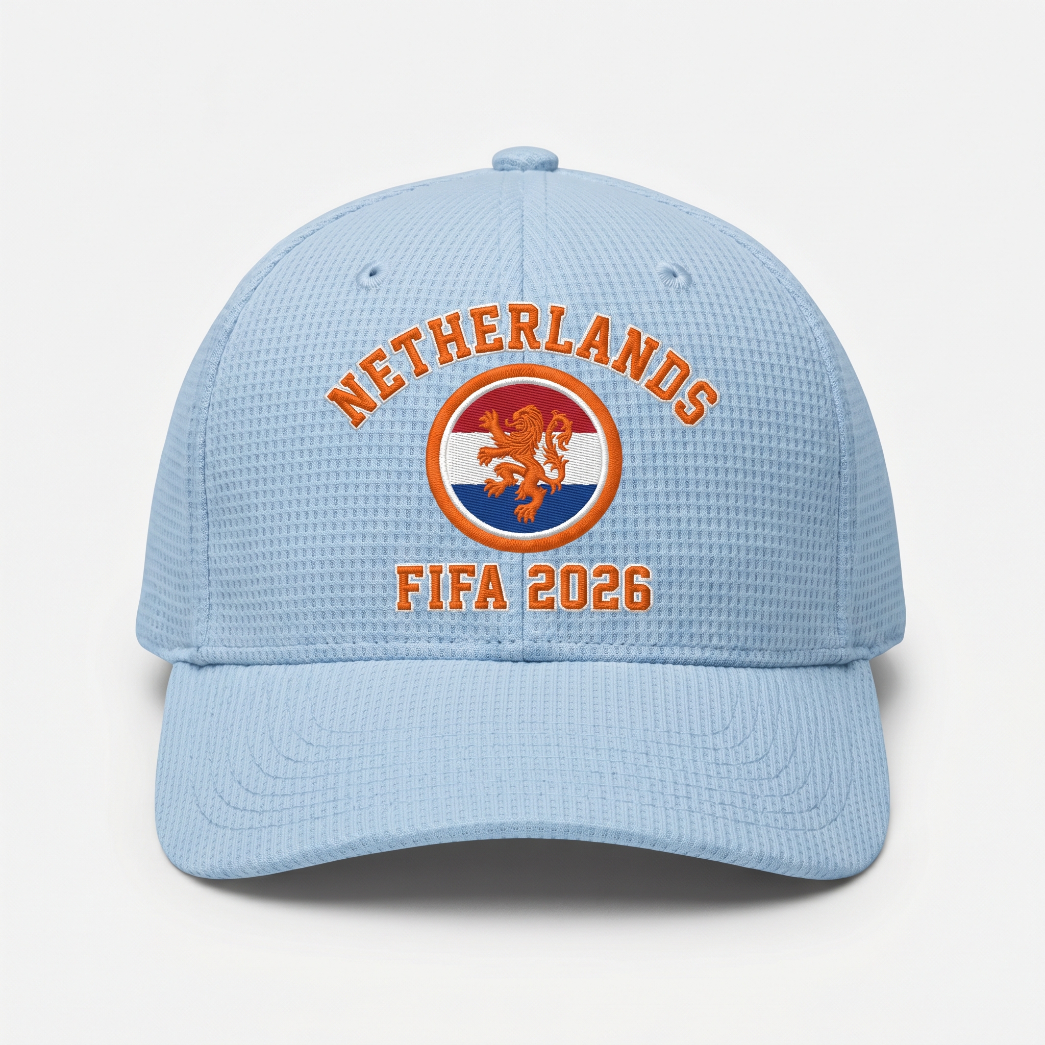 FIFA 2026 Netherlands Waffle Knit Cap in Light Blue