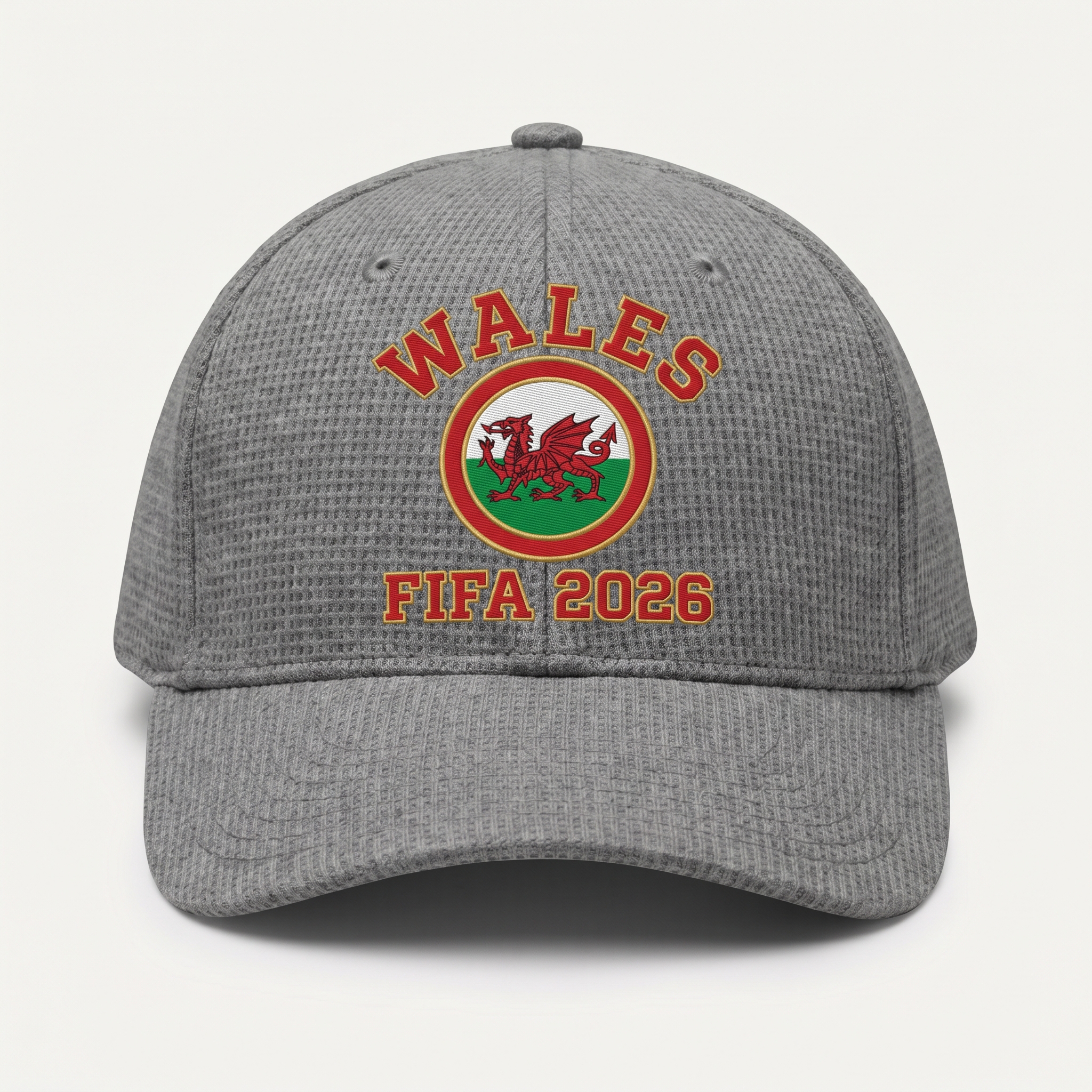 FIFA 2026 Wales Waffle Knit Cap in Gray