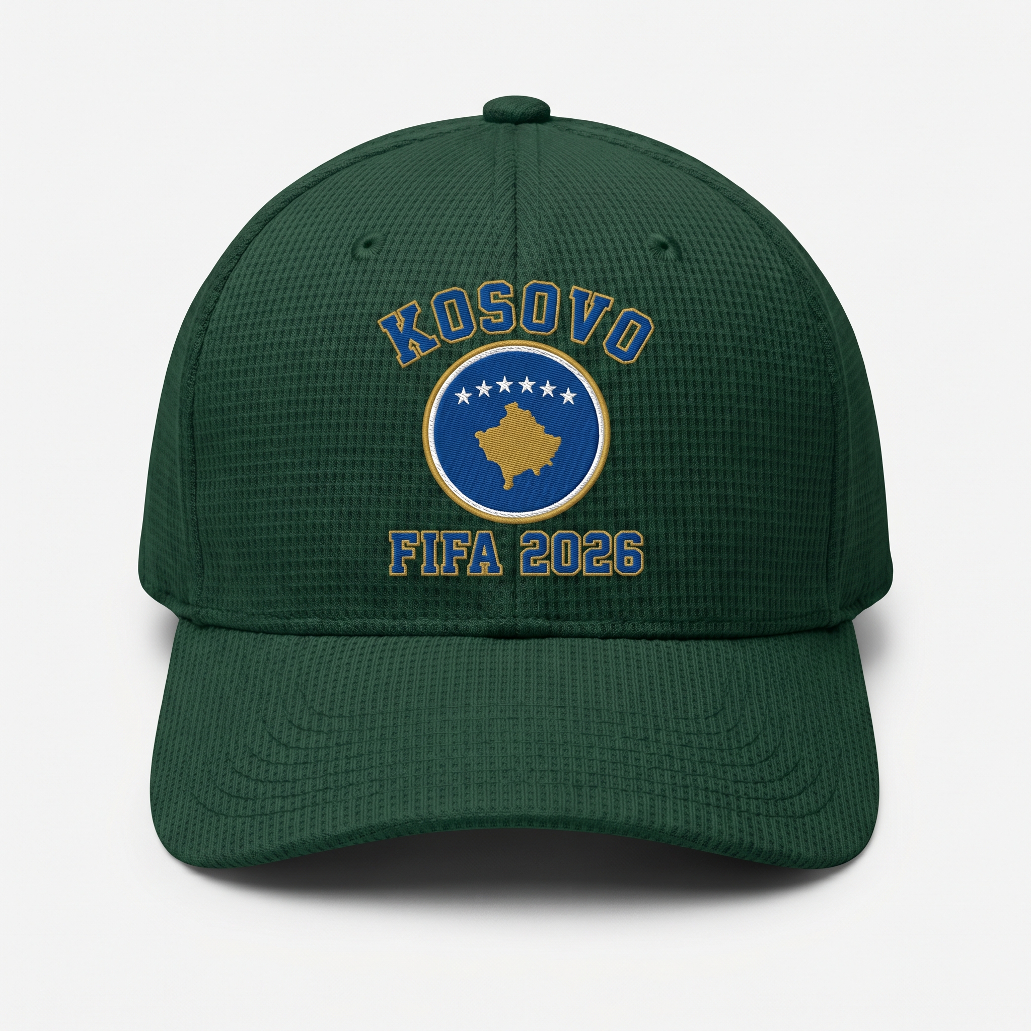 FIFA 2026 Kosovo Waffle Knit Cap in Green