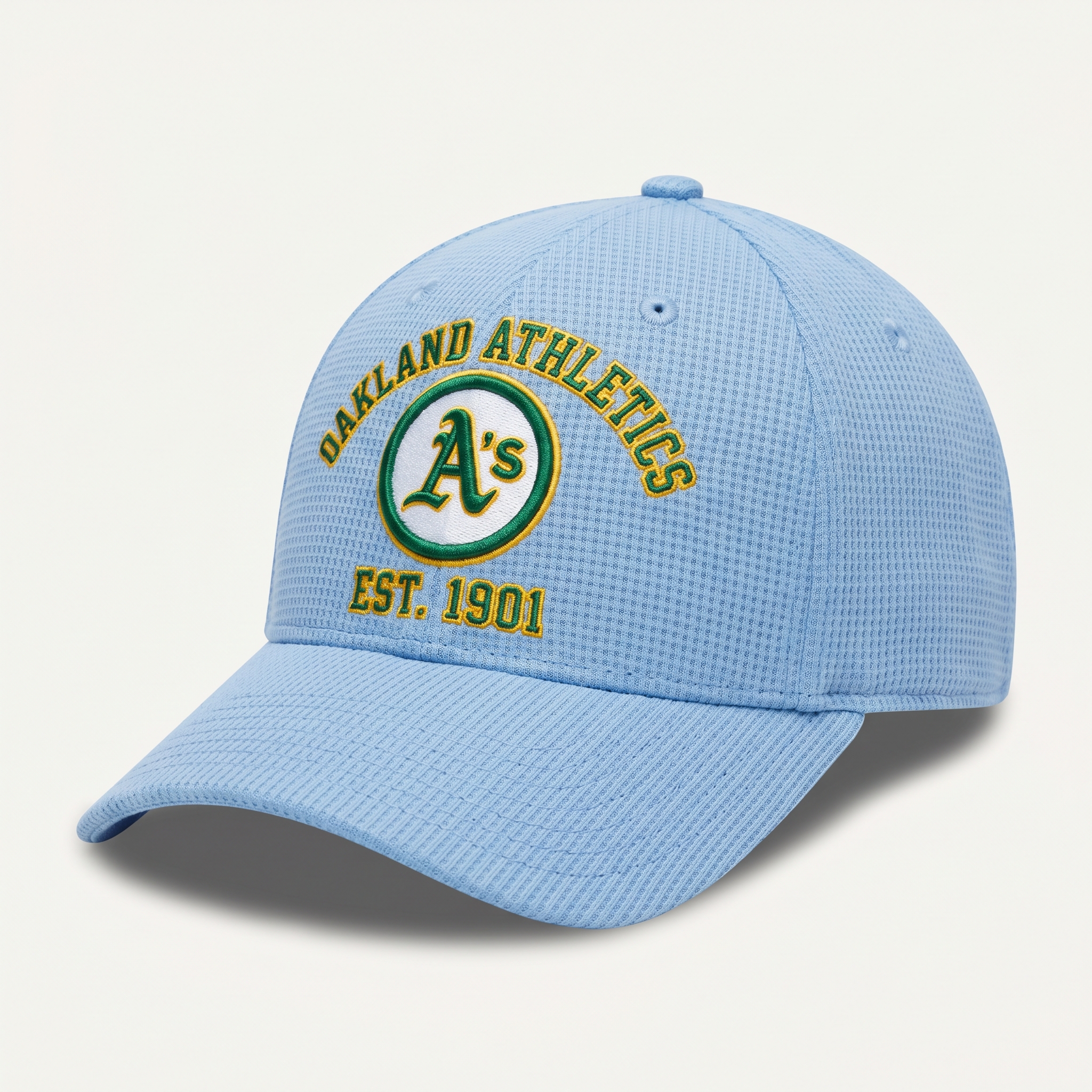 Oakland Athletics Waffle Knit Cap in Light Blue