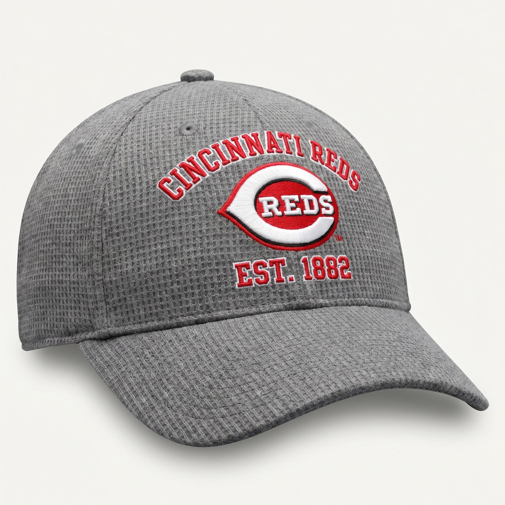 Cincinnati Reds Waffle Knit Cap in Gray