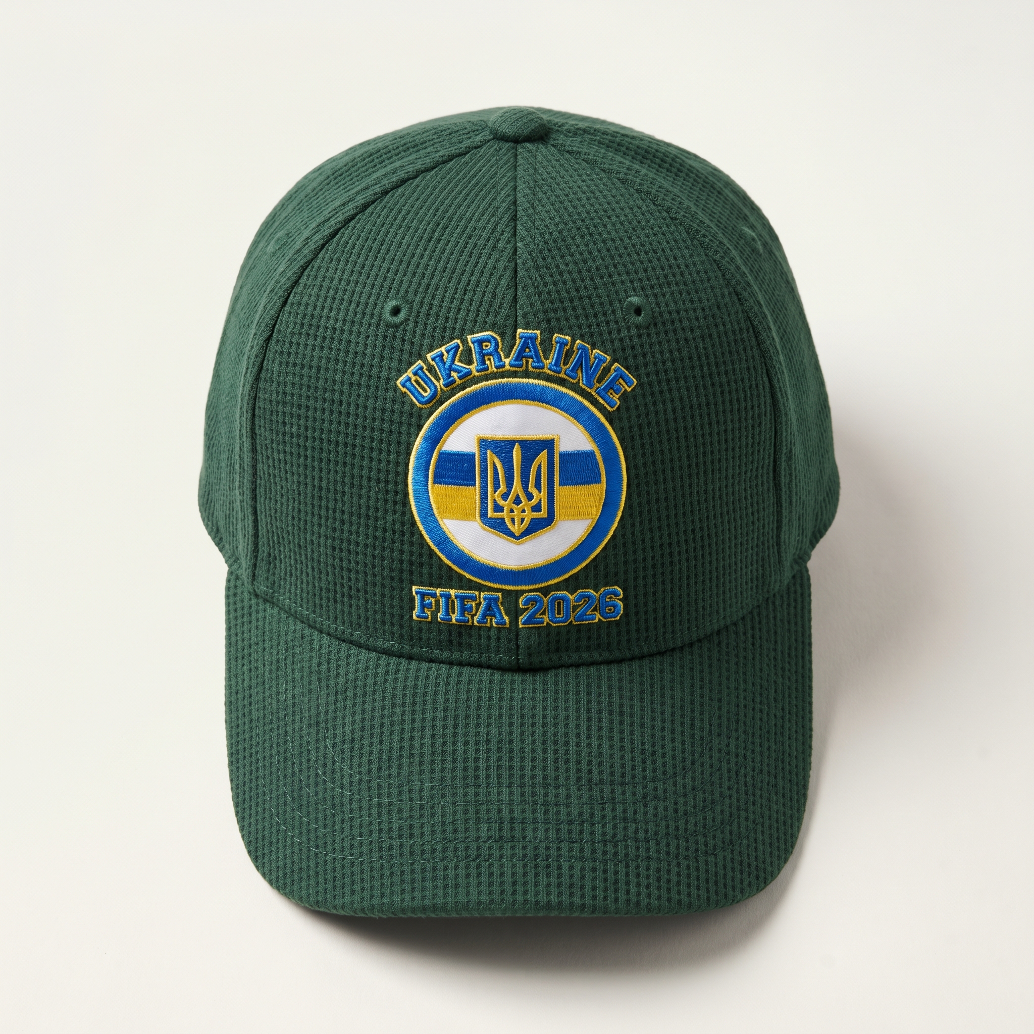 FIFA 2026 Ukraine Waffle Knit Cap in Green