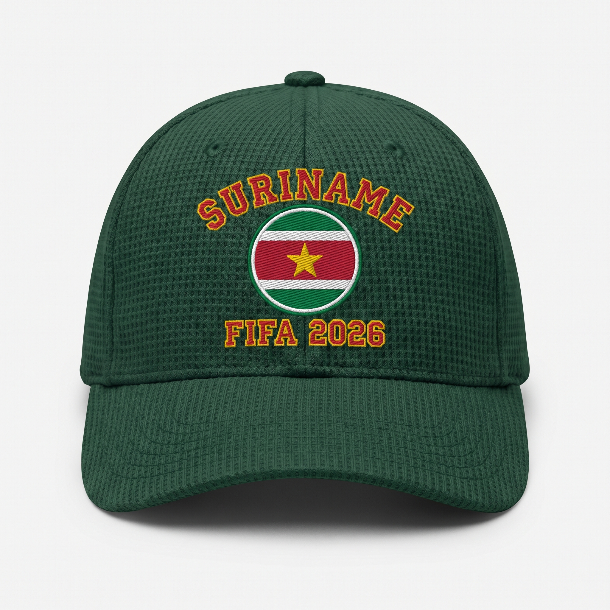 FIFA 2026 Suriname Waffle Knit Cap in Green