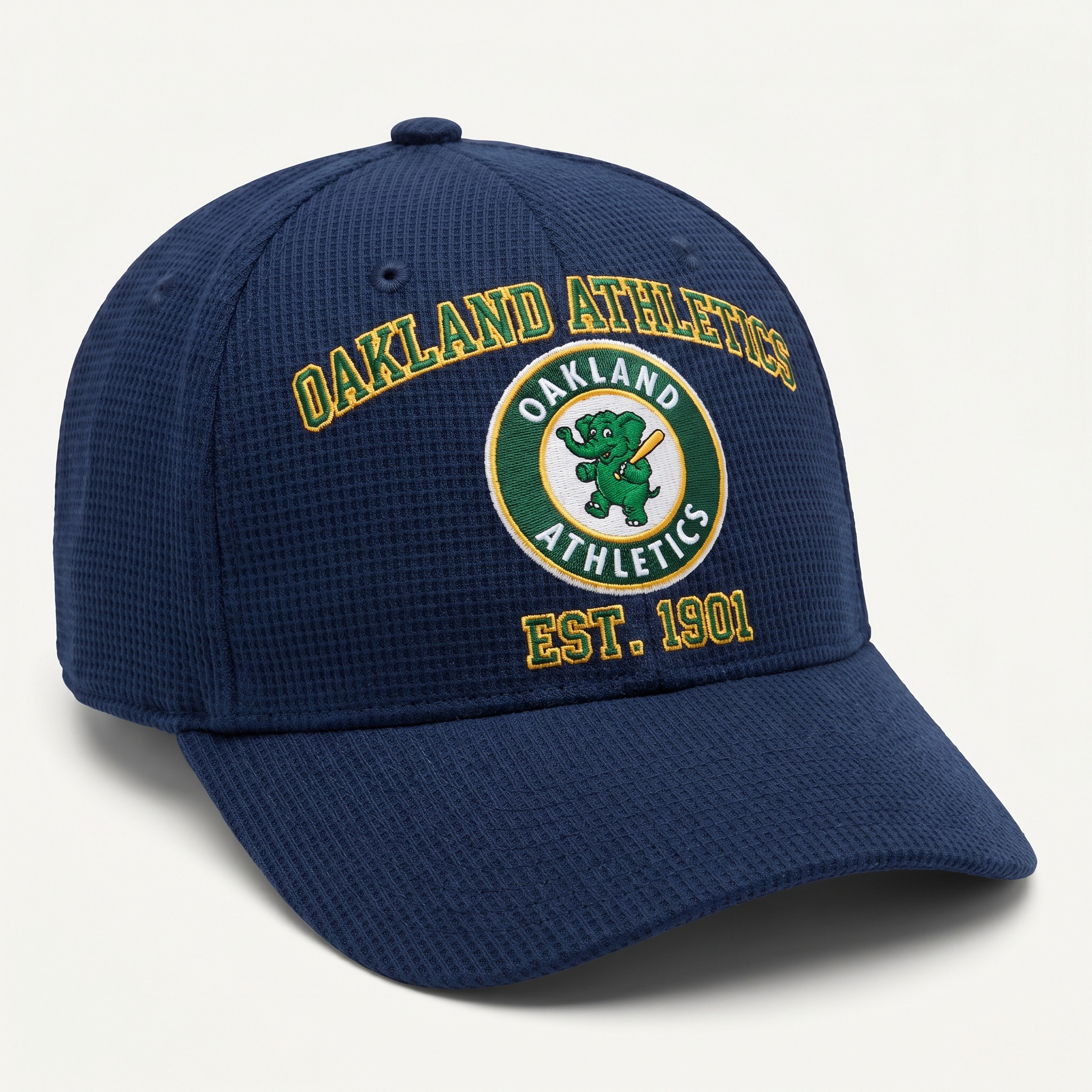 Oakland Athletics Waffle Knit Cap in Blue