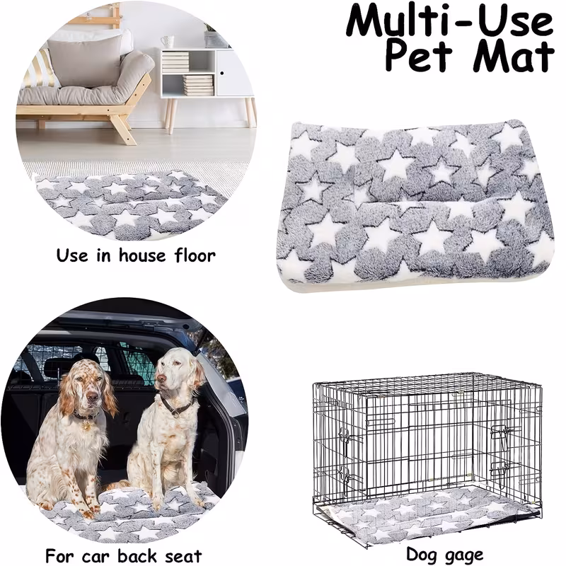 1  dog crate mat warm dog nest winter warm thickened dog blanket dog bed mat christmas gift 4