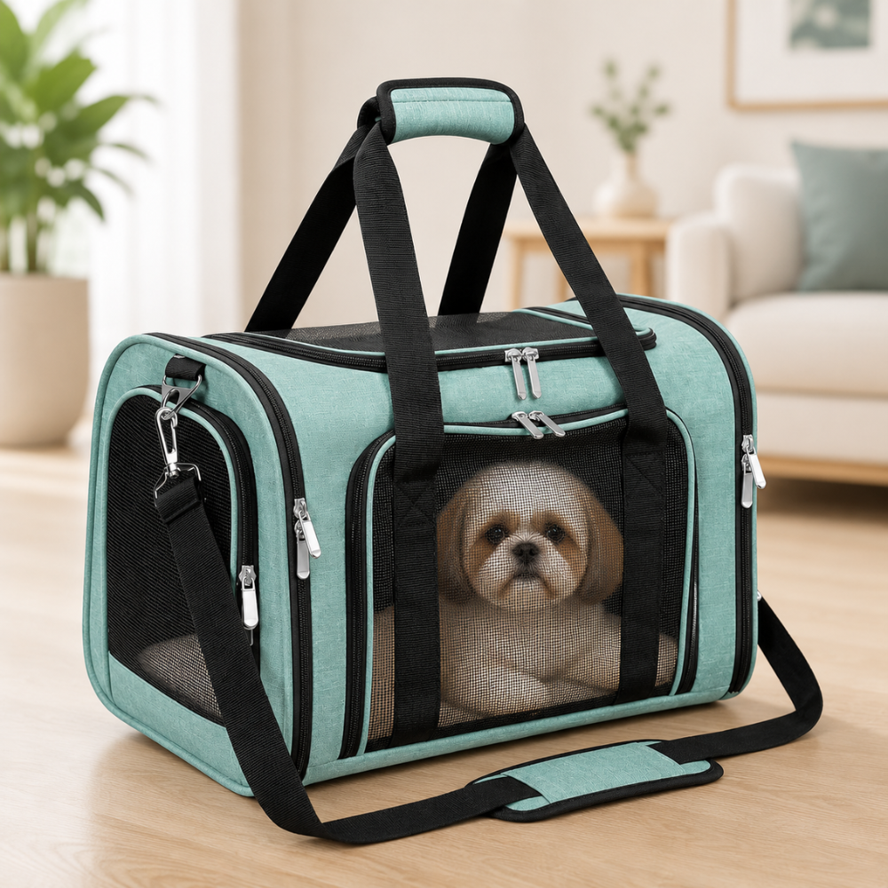 Mesh Travel Soft Sided Cat Dog Pet Carrier Collapsible Pets For Dogs