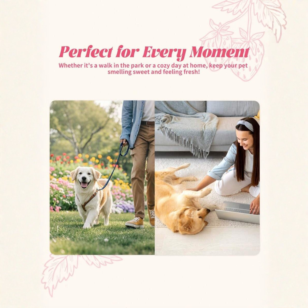 Strawberry Fragrance Pet Perfume Spray For Cats And Dogs Daily Use