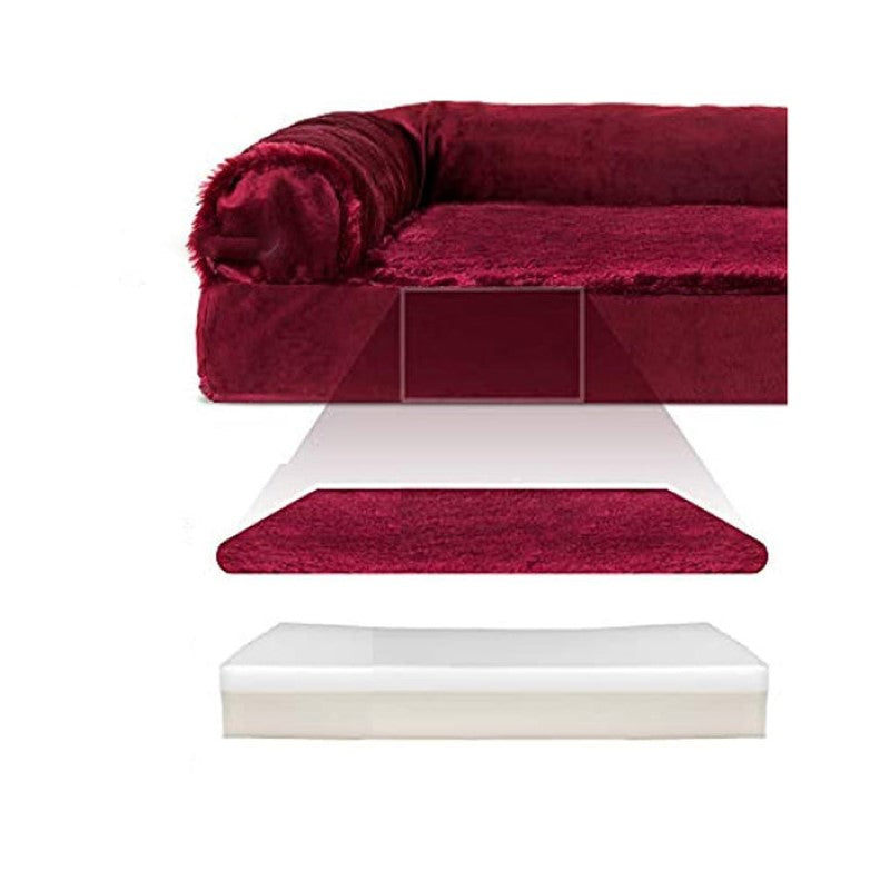 L Shaped Chaise Solid Slab Supportive Dog Bed-Ziggy Dog Training Collar