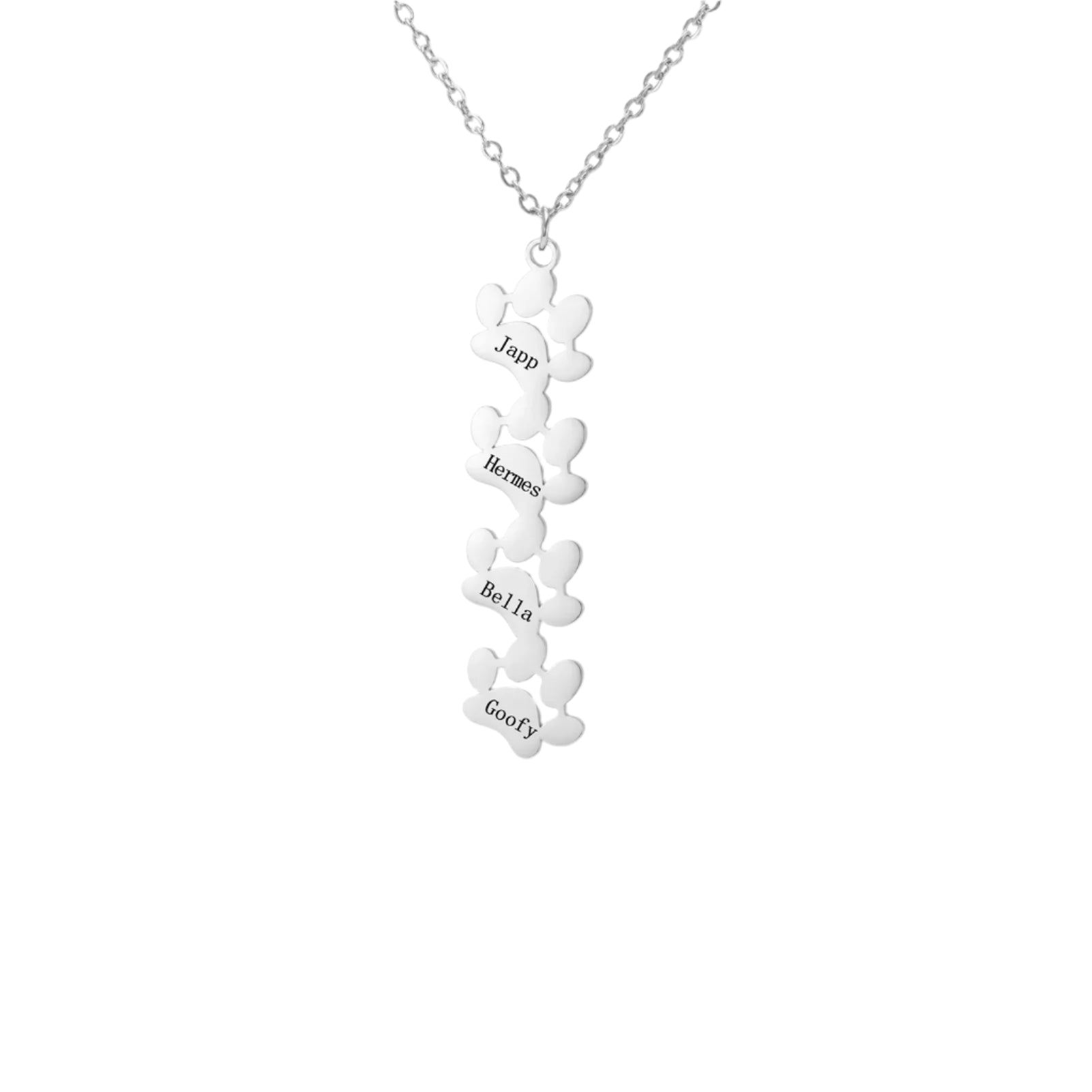 Custom Pet Name Paw Pendant Necklace-Ziggy Dog Training Collar