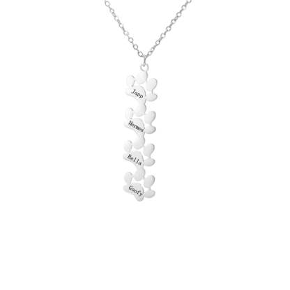 Custom Pet Name Paw Pendant Necklace-Ziggy Dog Training Collar