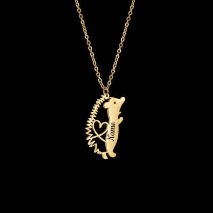 Custom Animal Outline Pendant Necklace With Name Design-Ziggy Dog Training Collar