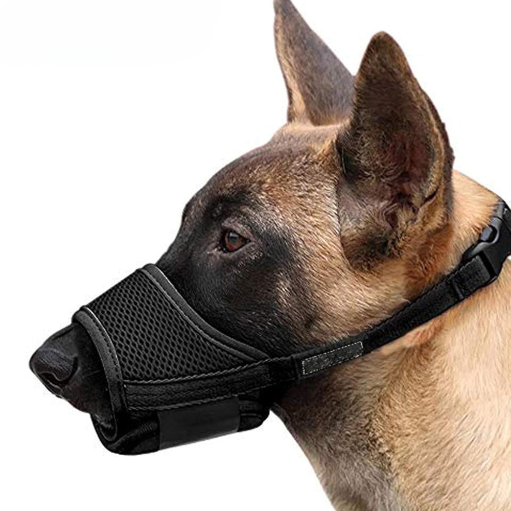 Dog Muzzle Soft Nylon Adjustable Pet Muzzle For Small Medium Large Dogs