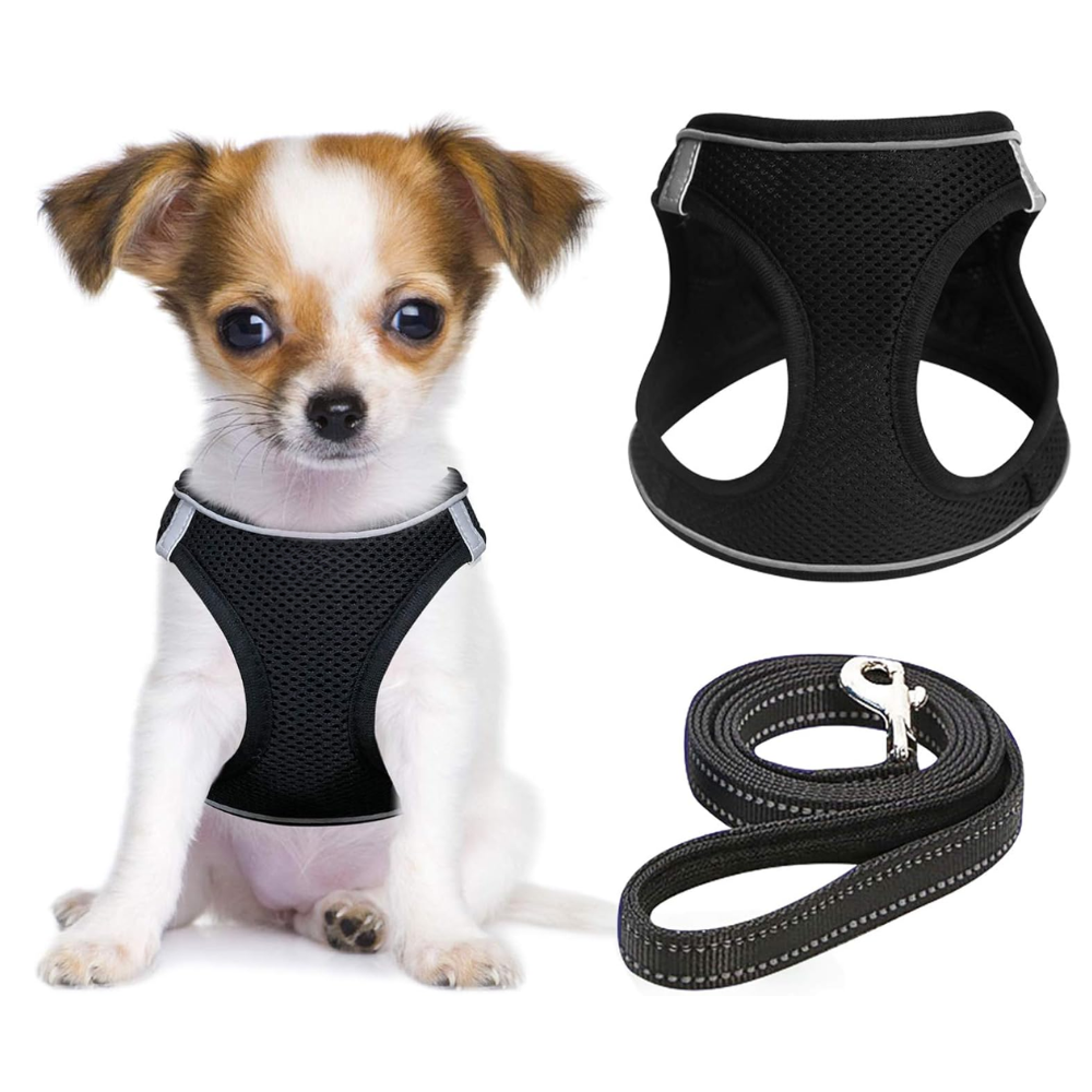 Dog Harness and Leash Set No Pull Mesh Reflective Vest For Pets
