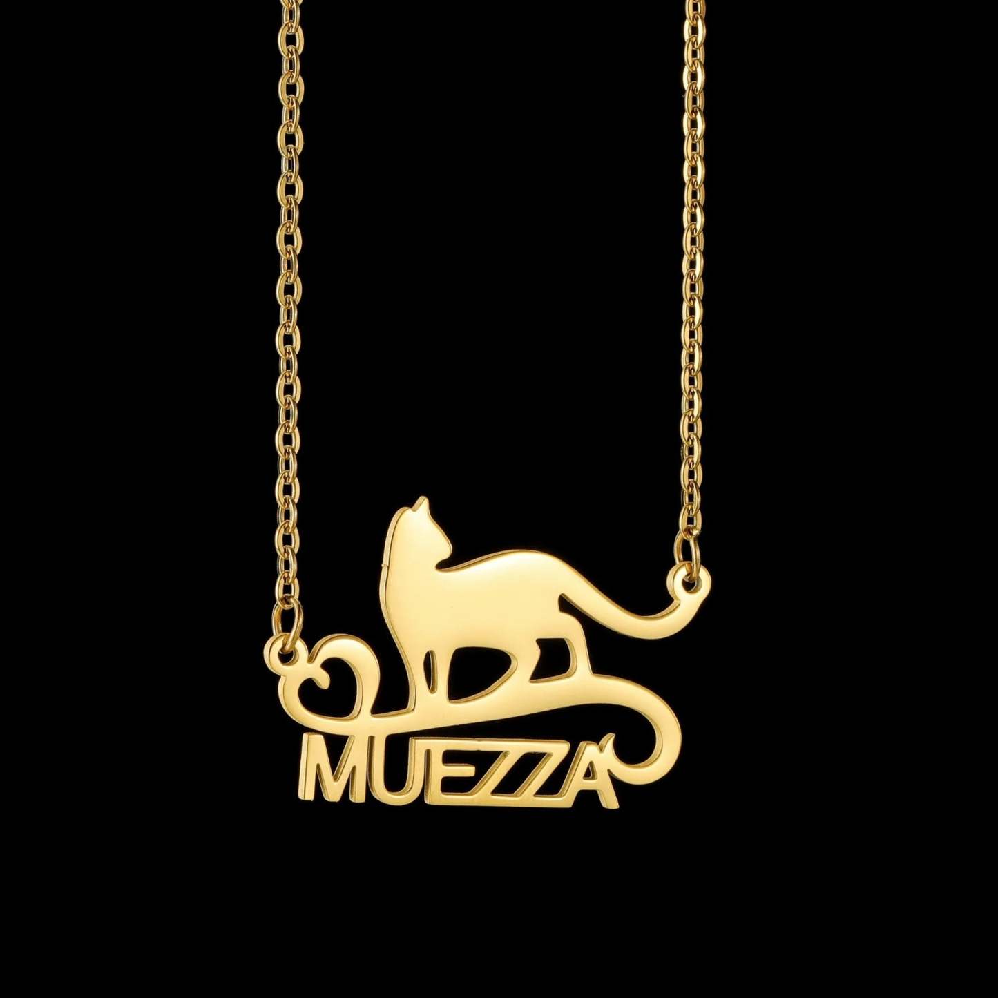 Custom Animal Outline Pendant Necklace With Name Design-Ziggy Dog Training Collar