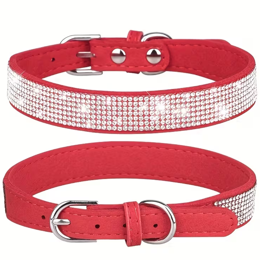 Adjustable Rhinestone Dog Collar