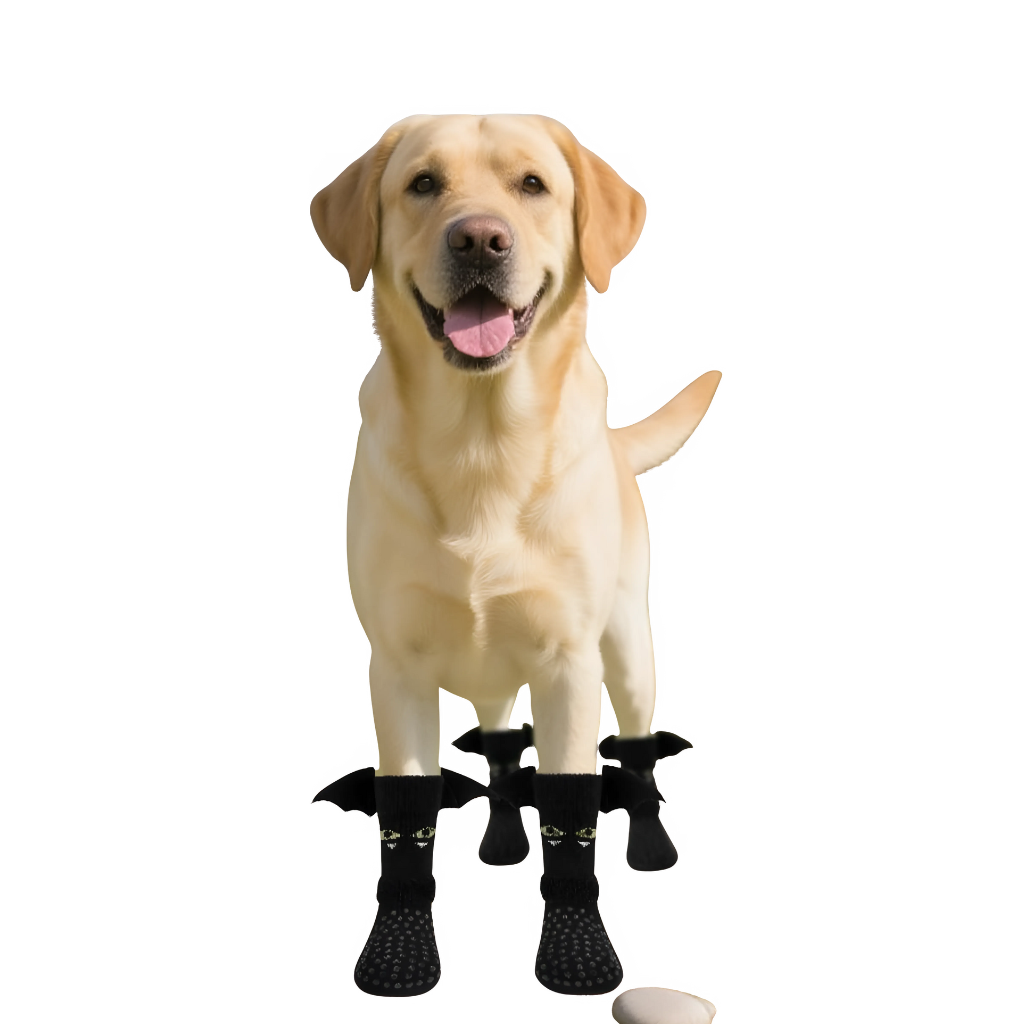 Pack Of 4 Anti Slip Dog Socks