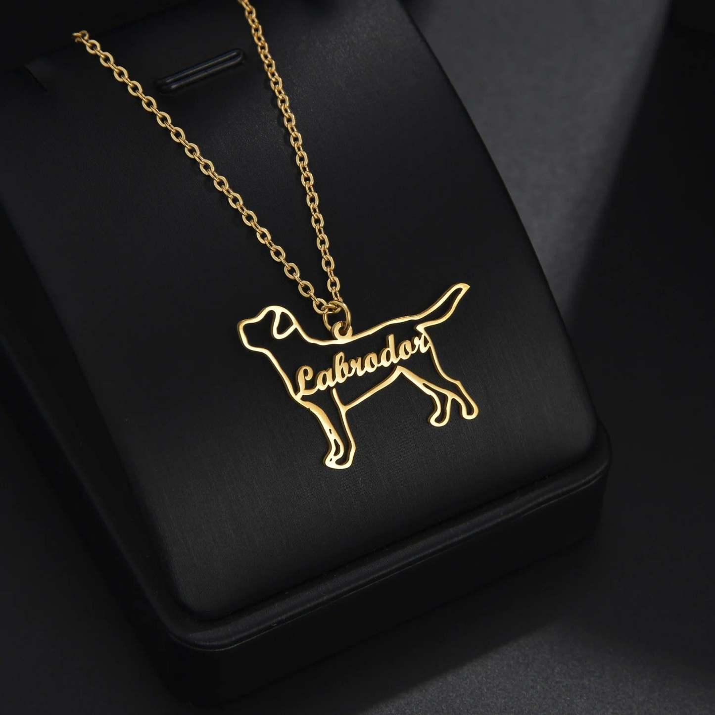 Custom Animal Outline Pendant Necklace With Name Design-Ziggy Dog Training Collar