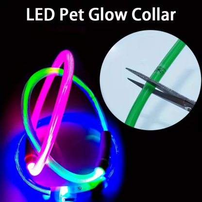 Luminous Dog Collar With ABS Material And LED Lighting