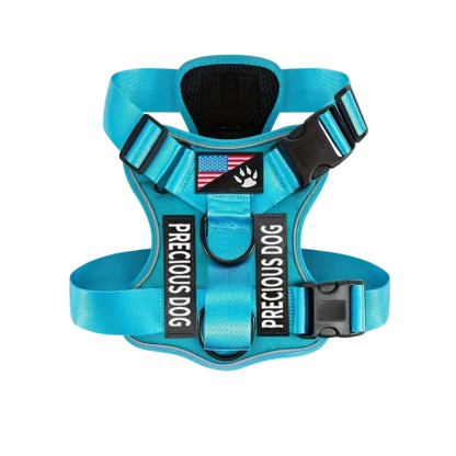 Adjustable Reflective Service Dog Harness With Training Patch Set