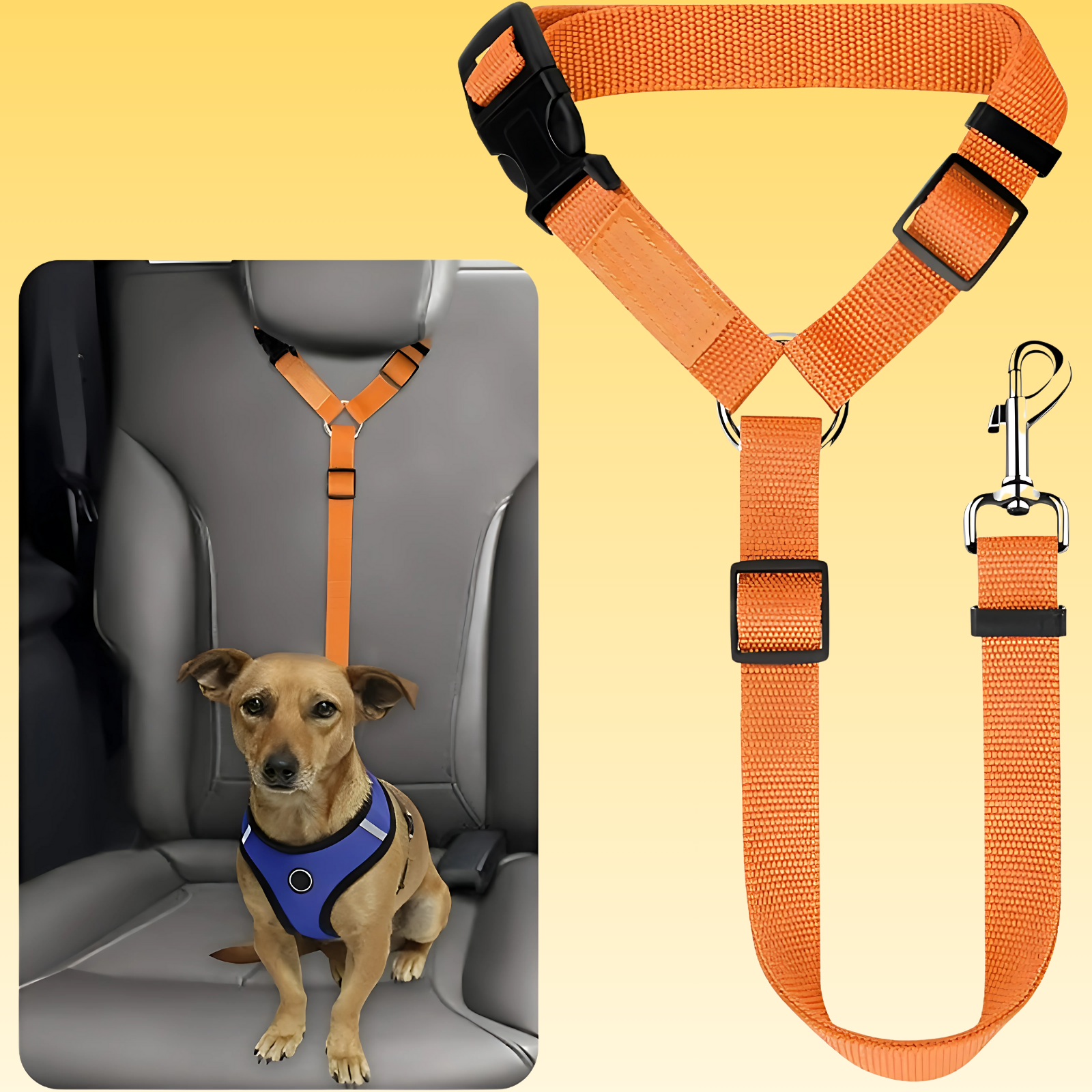 Non Elastic Pet Dog Cat Seat Belts