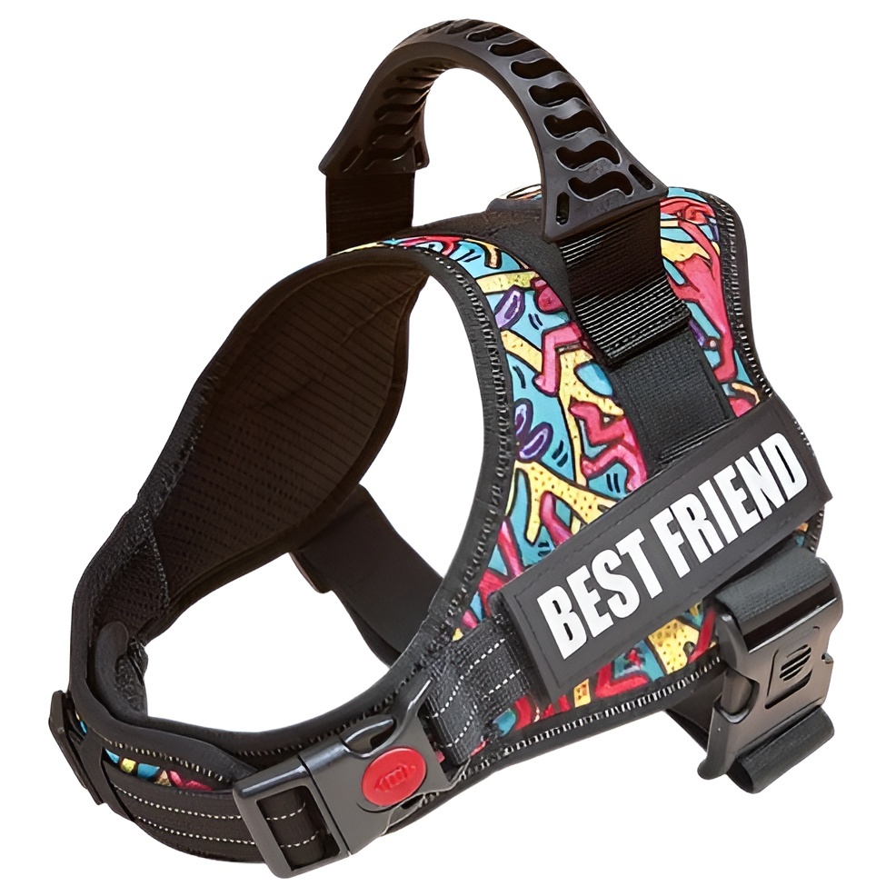 Large Dog Harness Reflective No Pull Adjustable Vest
