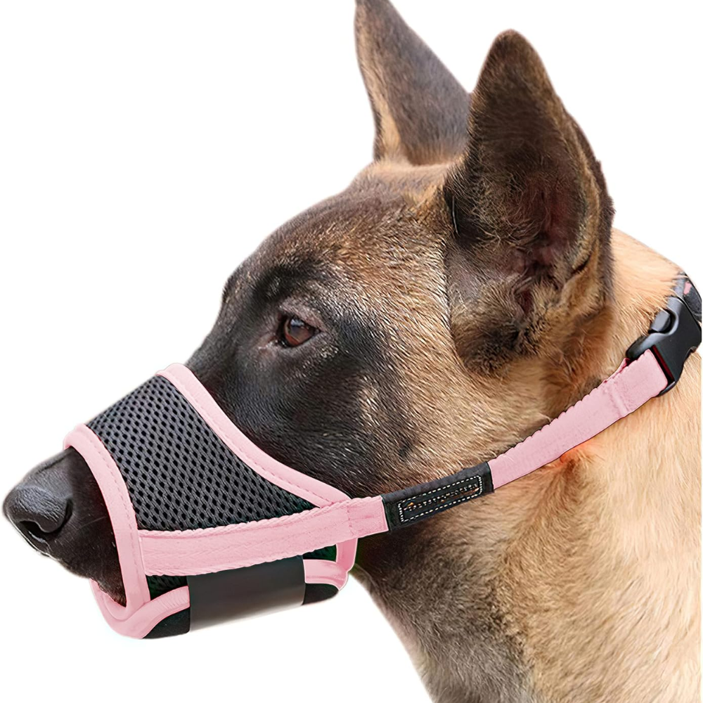 Dog Muzzle Soft Nylon Adjustable Pet Muzzle For Small Medium Large Dogs