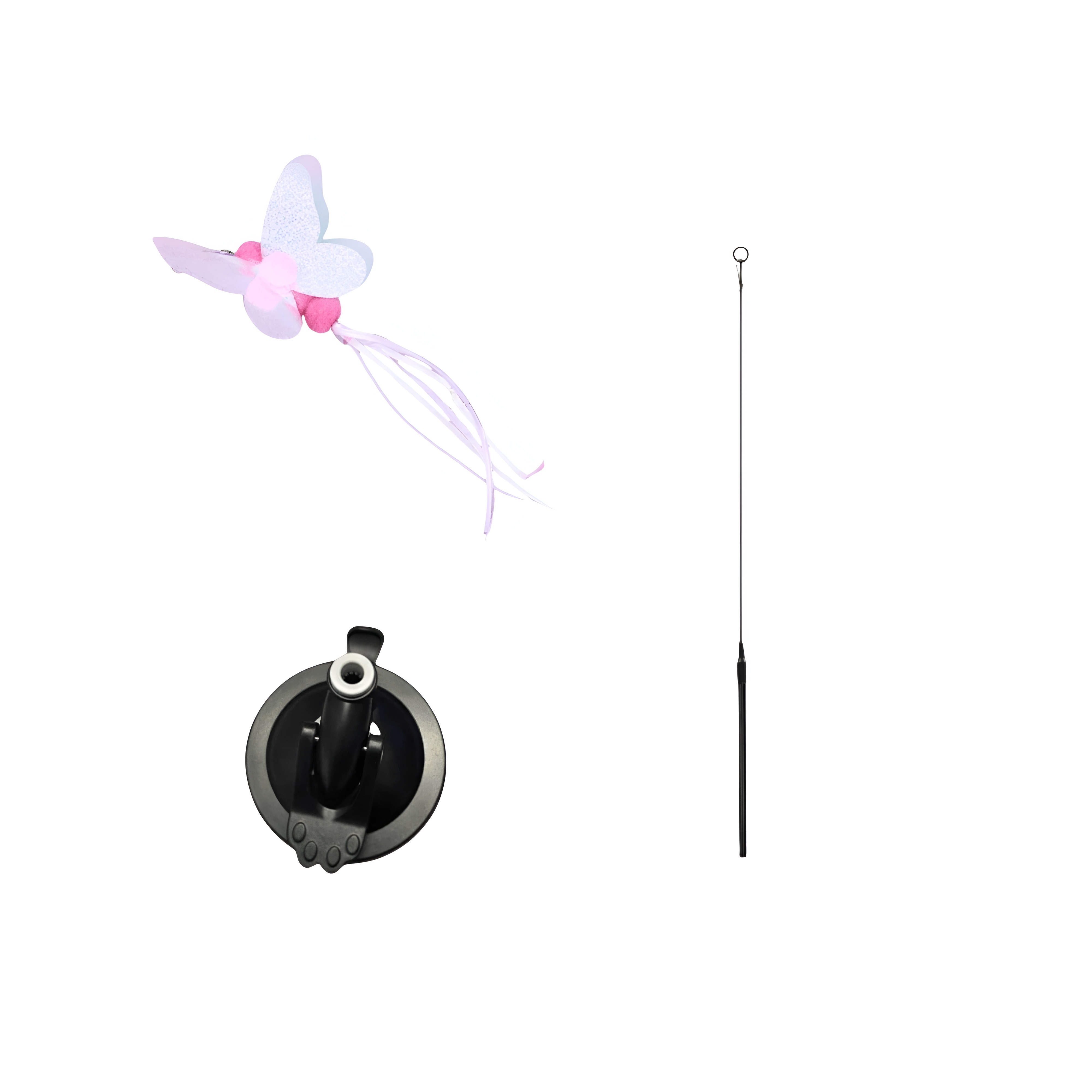 Interactive Pet Teaser Wand With Replacement Feather And Bell