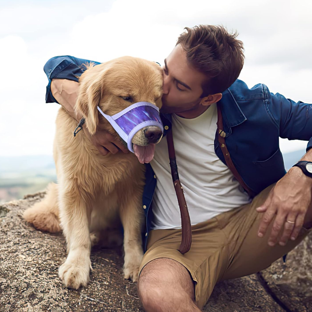 Dog Muzzle Soft Nylon Adjustable Pet Muzzle For Small Medium Large Dogs