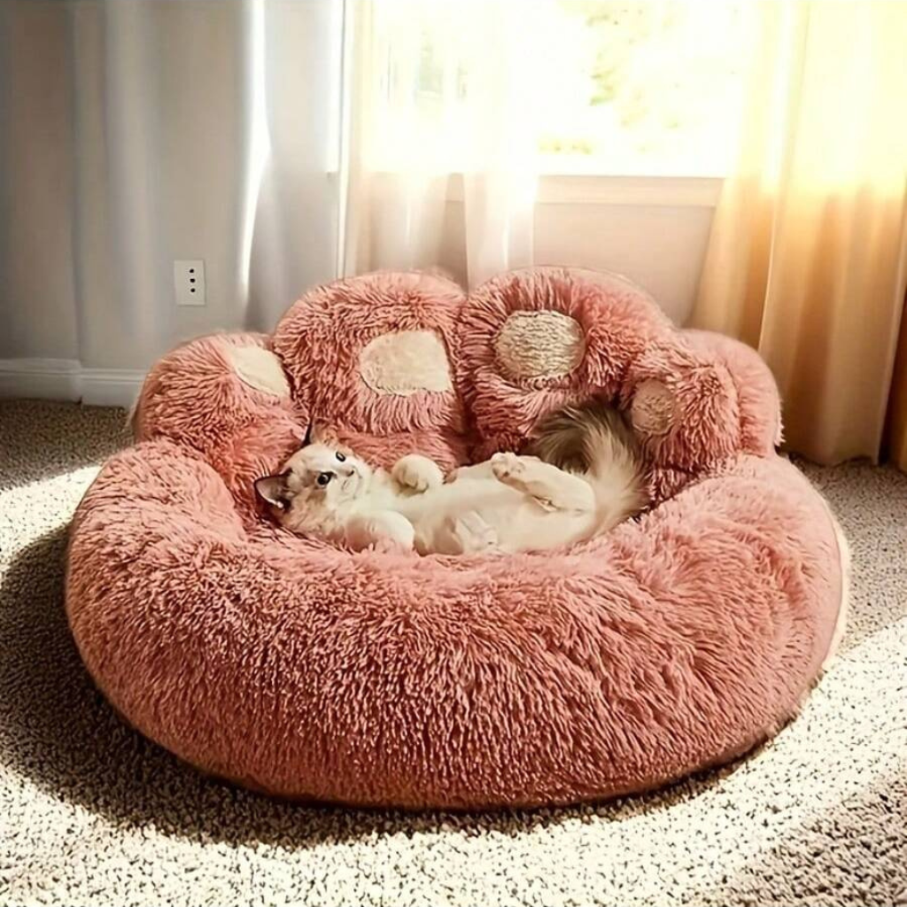 Bear Paw Donut Pet Bed