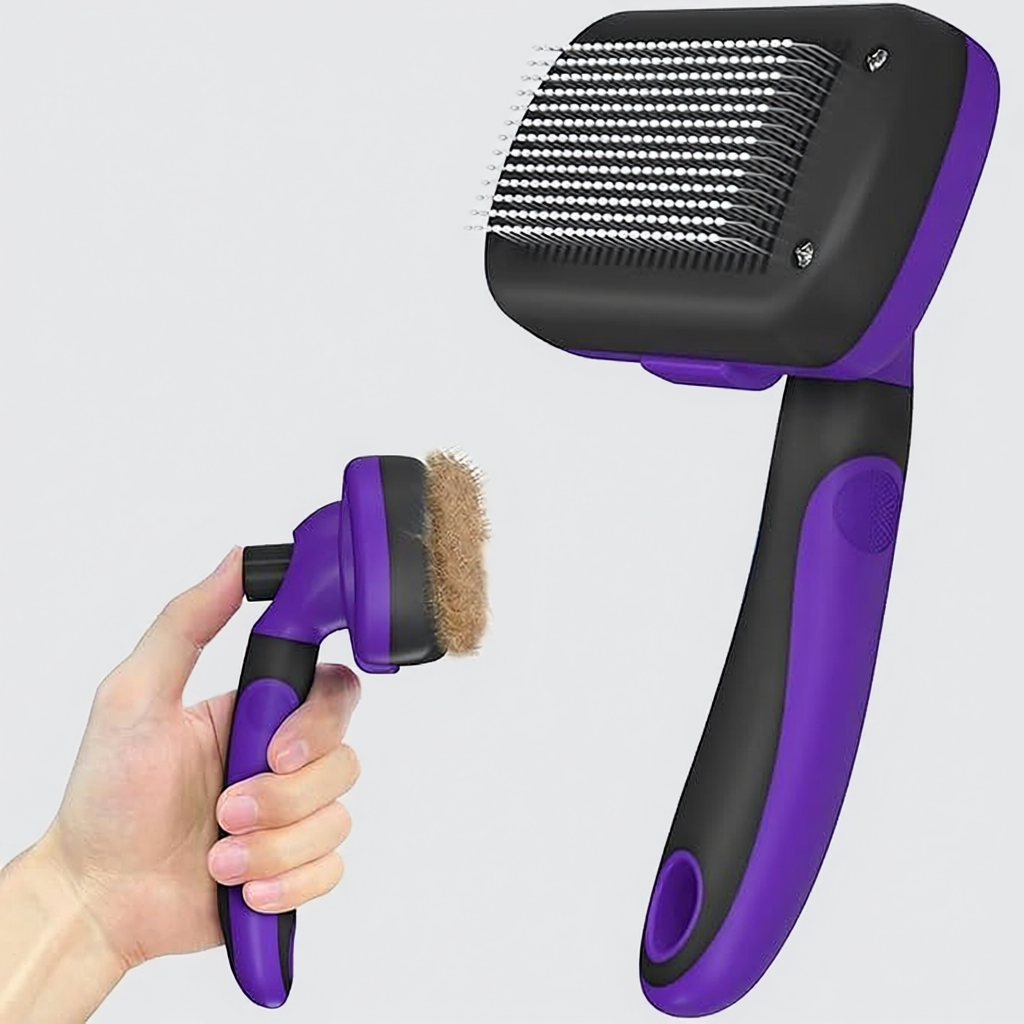 Self Cleaning Shedding Grooming Brush Tool