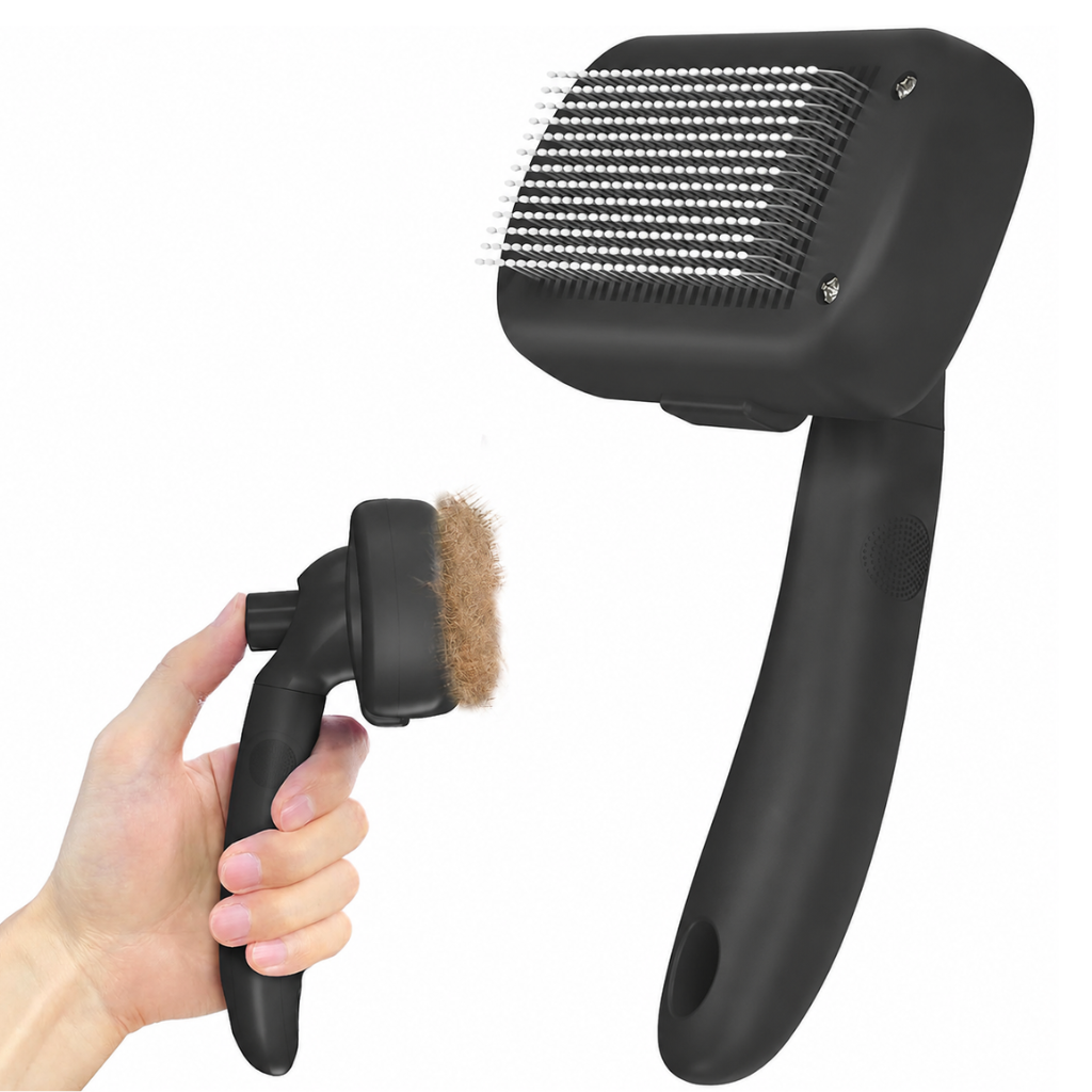 Self Cleaning Slicker Brush For Pet Shedding And Fur Removal