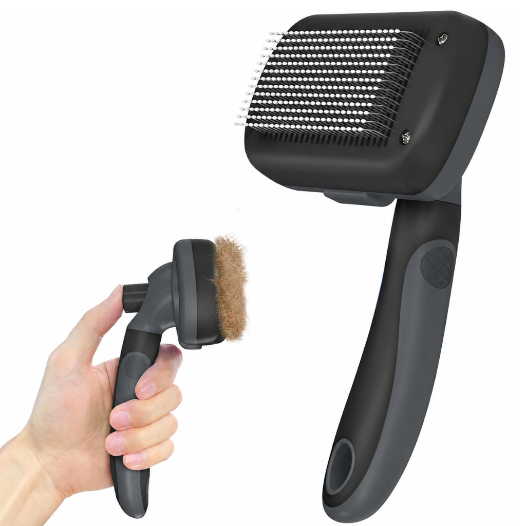 Self Cleaning Slicker Brush For Pet Shedding And Fur Removal