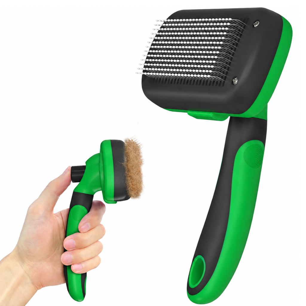 Self Cleaning Slicker Brush For Pet Shedding And Fur Removal