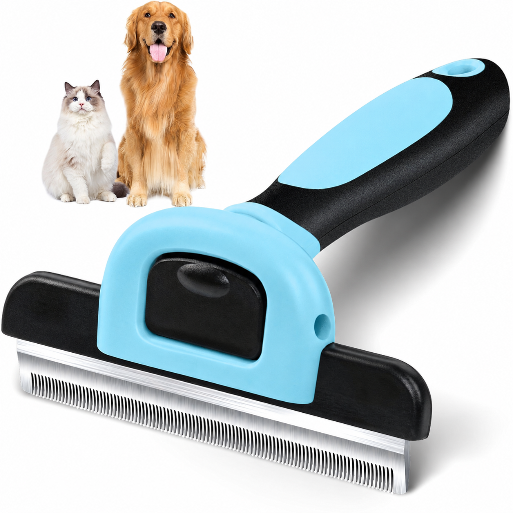 Dual Edge Grooming Tool With Comfortable Grip For Dogs Cats And Long Hair Pets