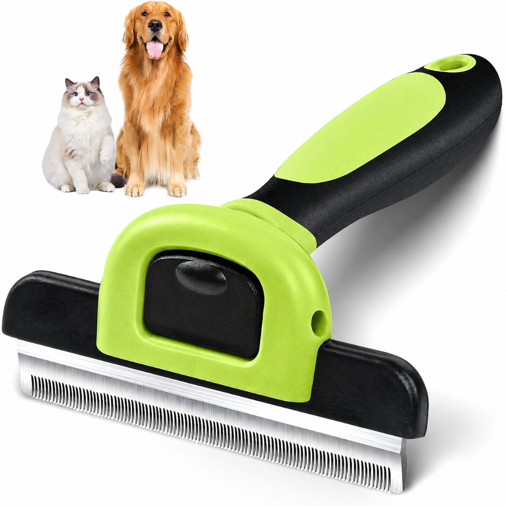 Dual Edge Grooming Tool With Comfortable Grip For Dogs Cats And Long Hair Pets