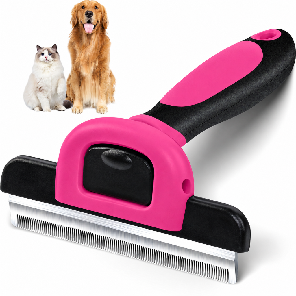 Dual Edge Grooming Tool With Comfortable Grip For Dogs Cats And Long Hair Pets